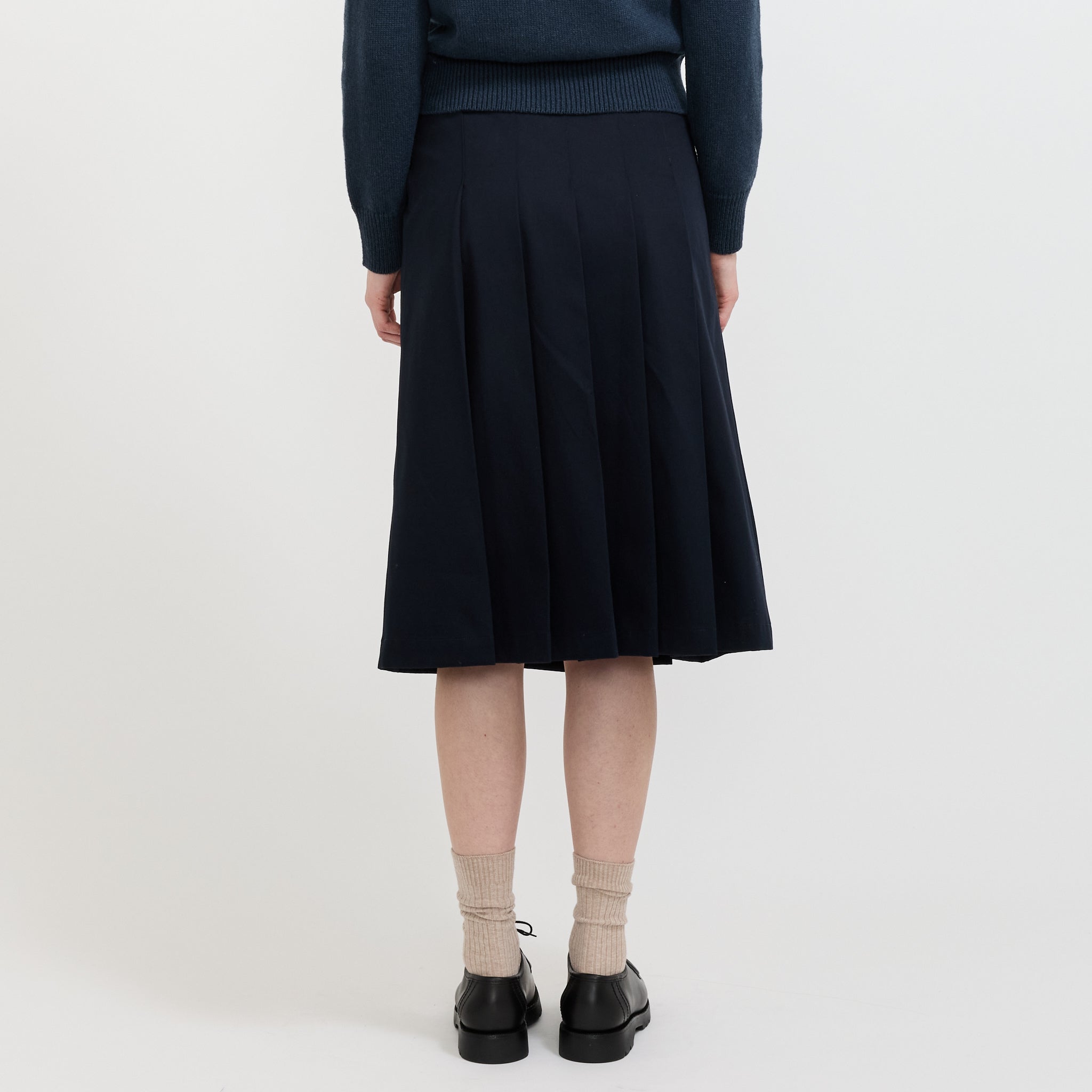 Pleated Skirt Dark Navy