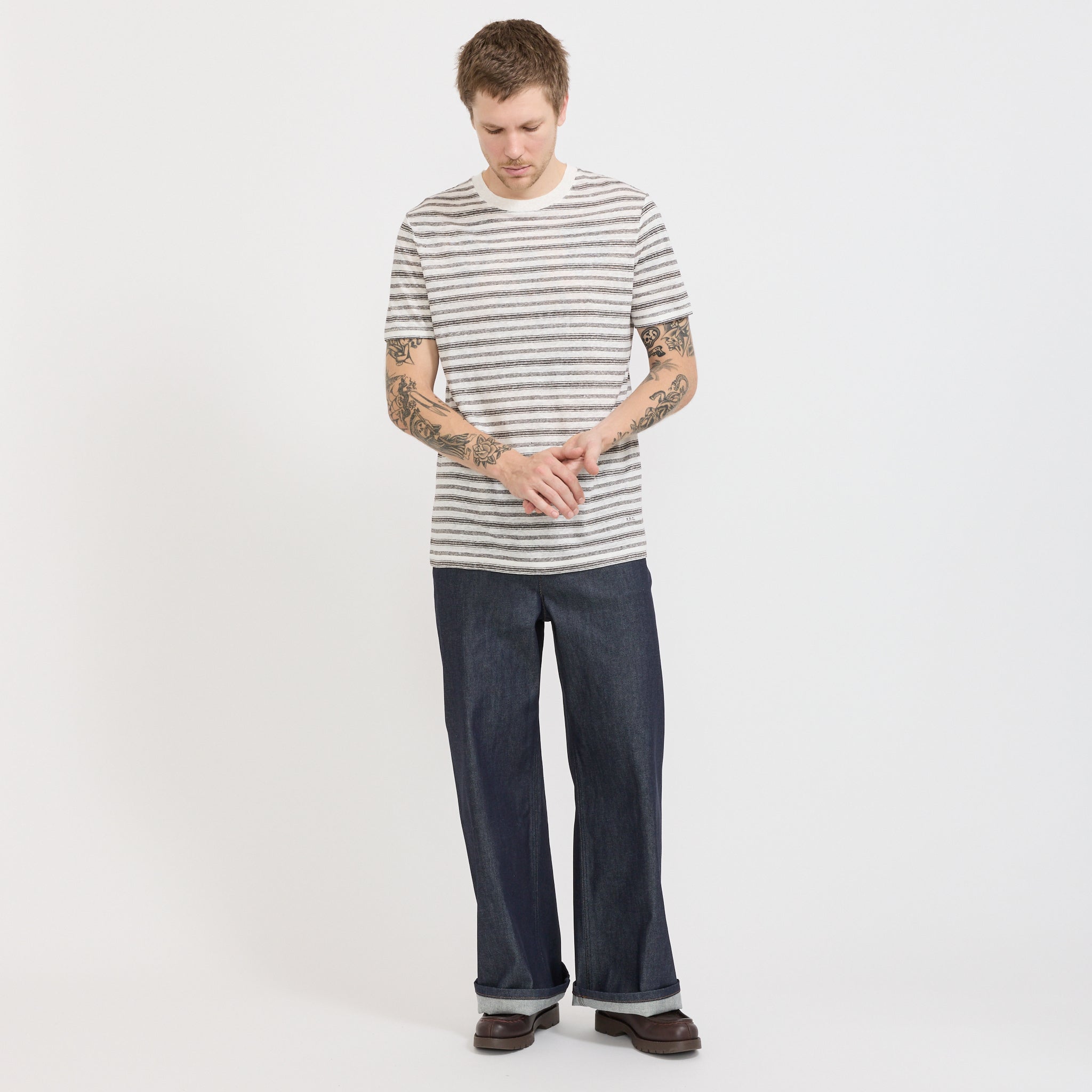 A.P.C. | Raye T-Shirt Brown Stripe | Maplestore