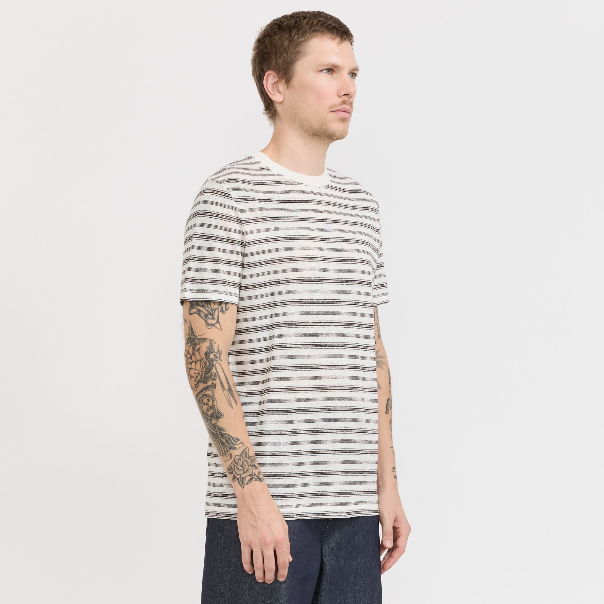 A.P.C. | Raye T-Shirt Brown Stripe | Maplestore