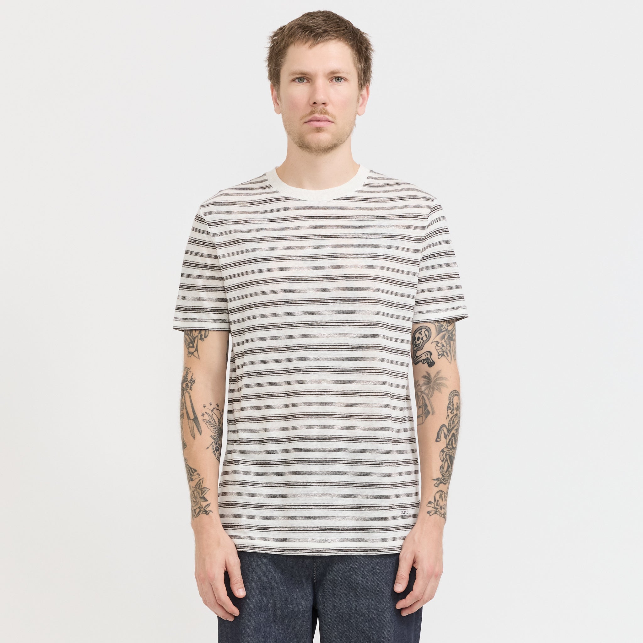 A.P.C. | Raye T-Shirt Brown Stripe | Maplestore