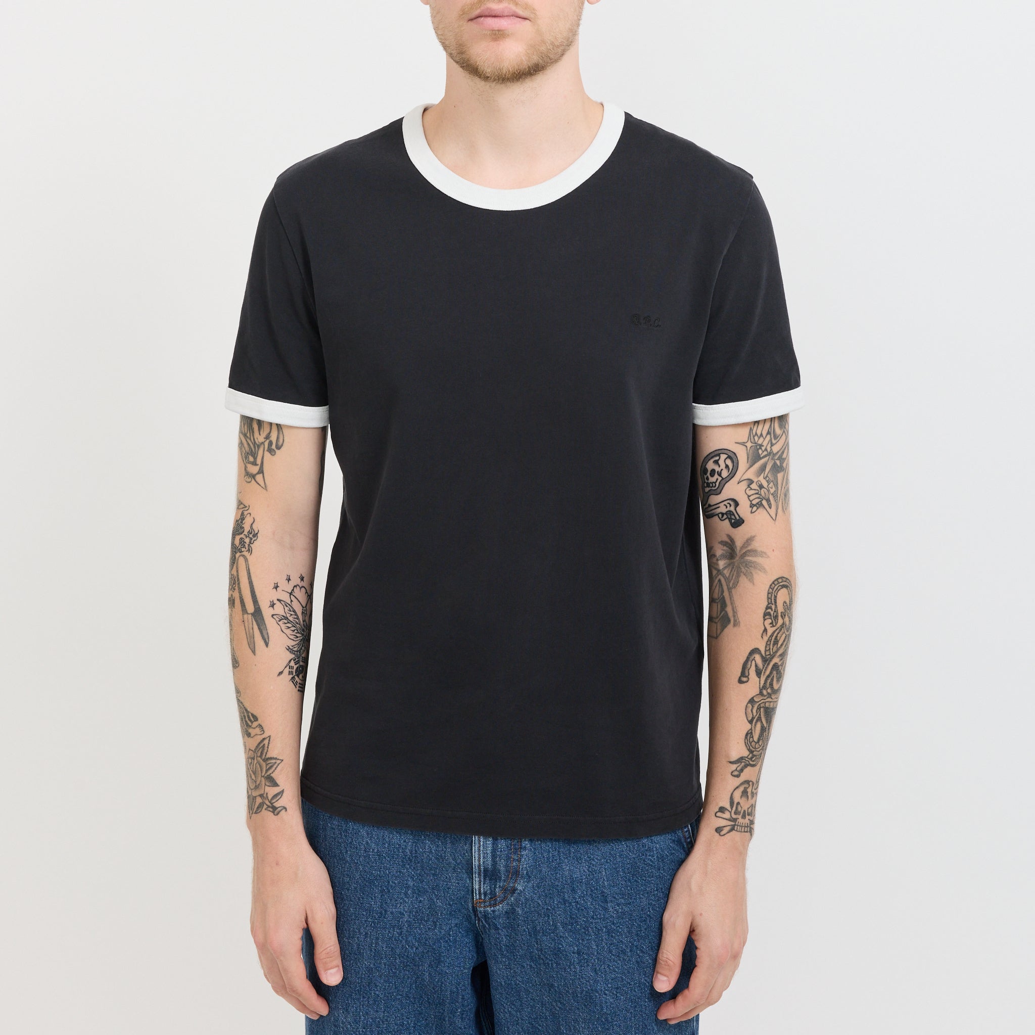 Ringer T-Shirt Black/White