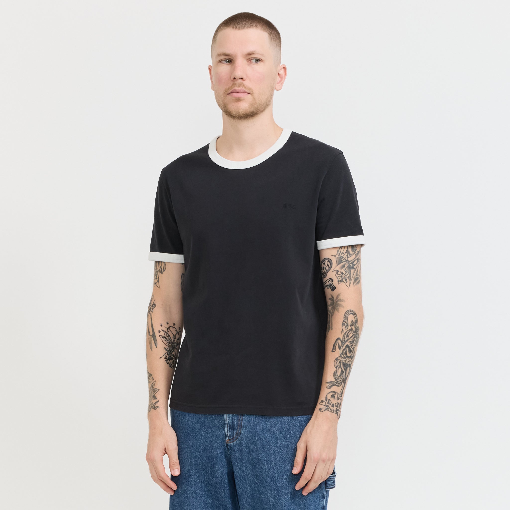 Ringer T-Shirt Black/White