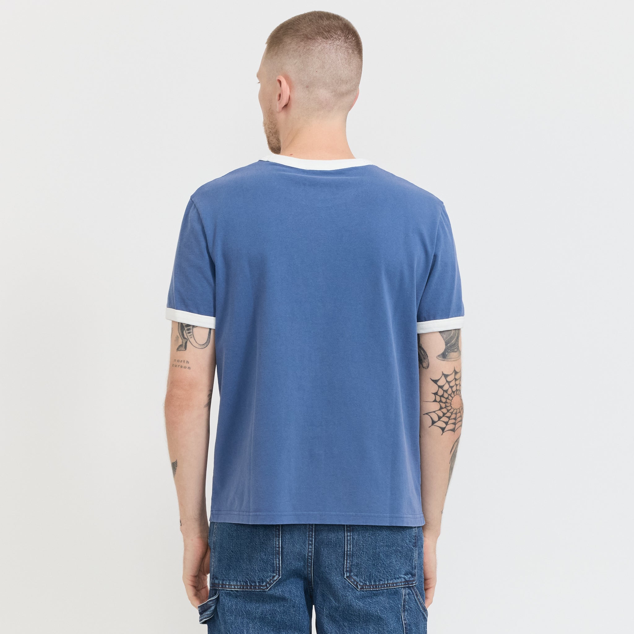 Ringer T-Shirt Blue/White