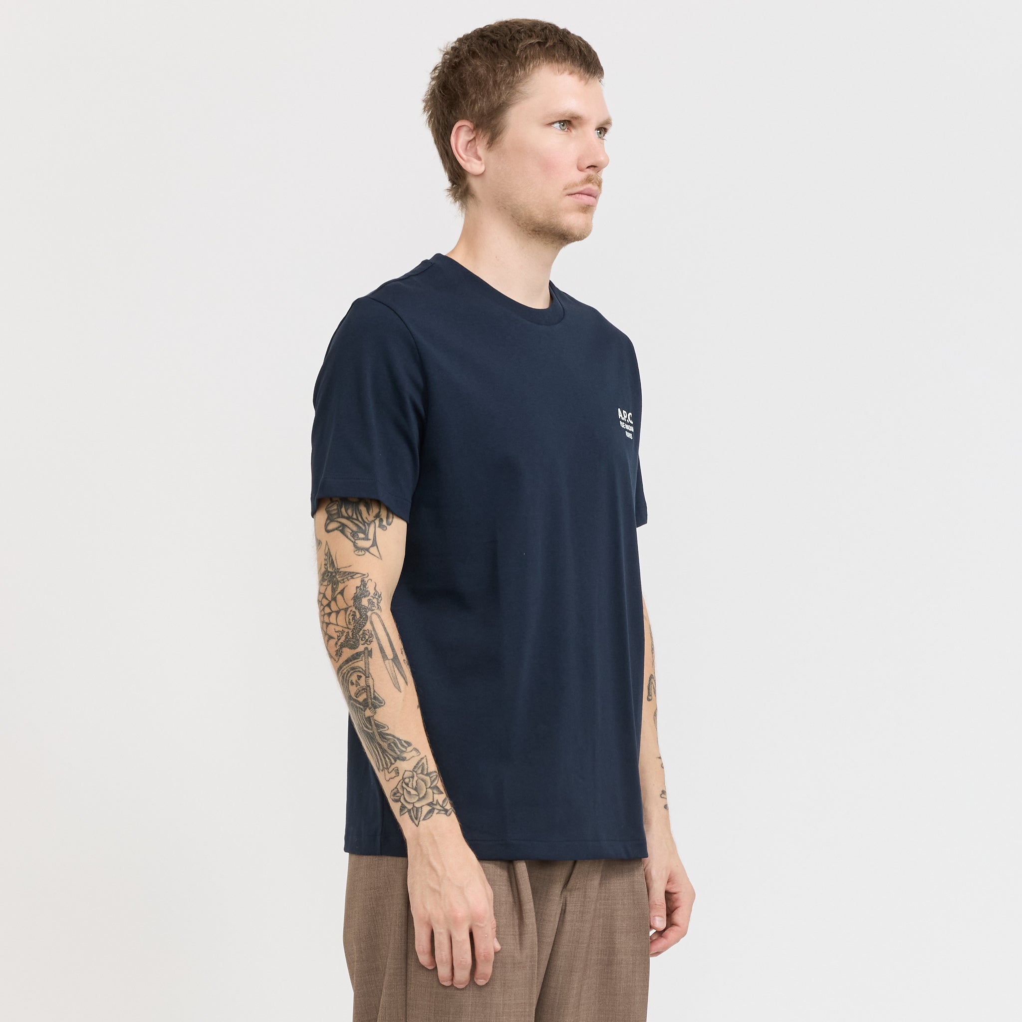 A.P.C. | Standard Rue Madame T-Shirt Dark Navy/Ecru | Maplestore