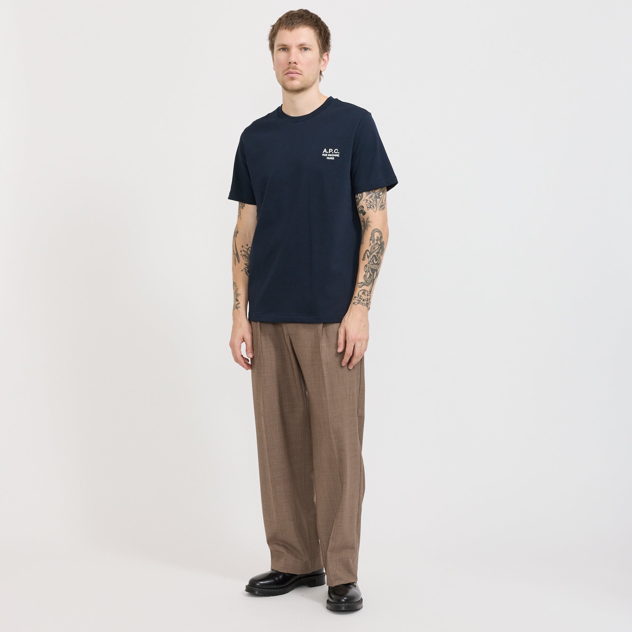 A.P.C. | Standard Rue Madame T-Shirt Dark Navy/Ecru | Maplestore