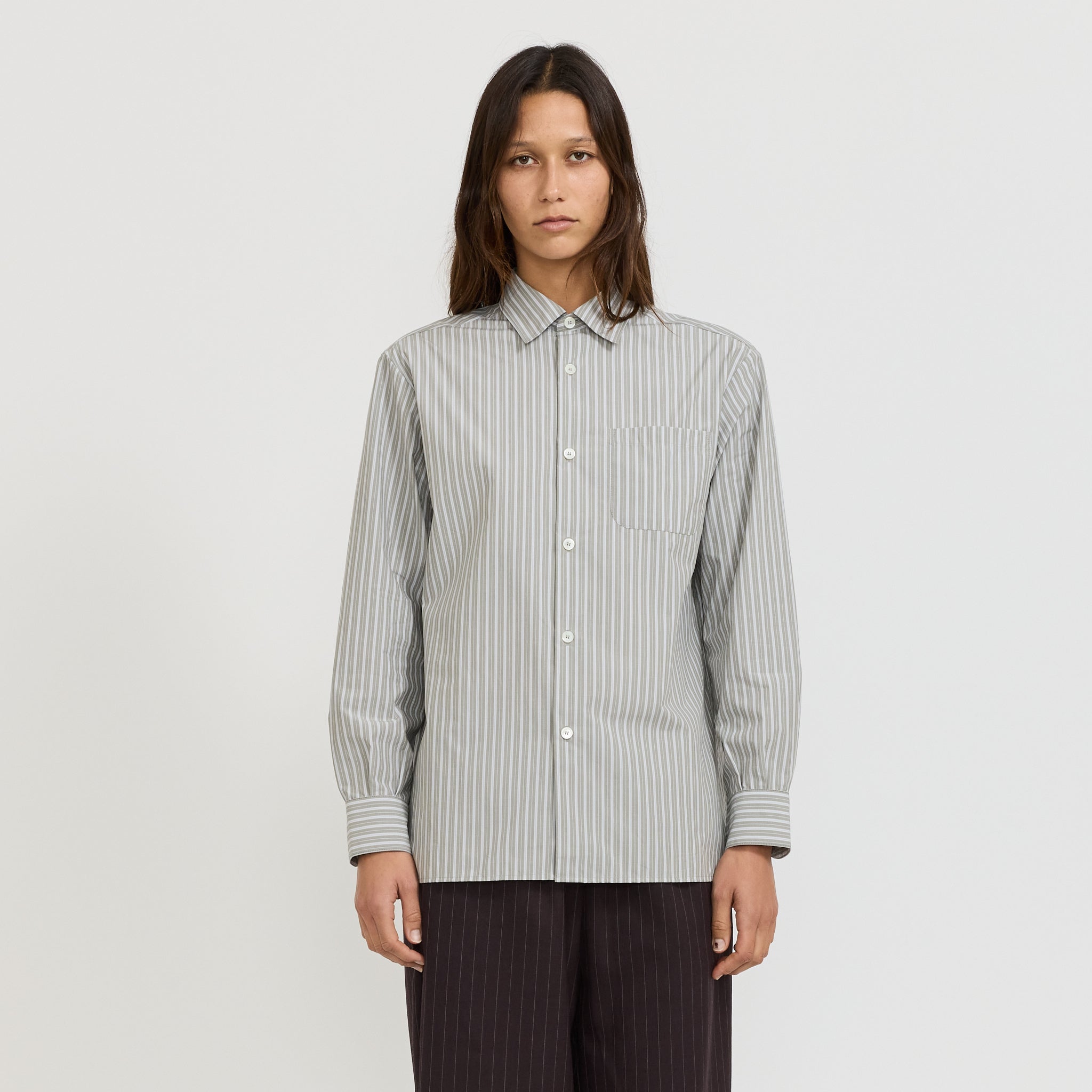 Sela Shirt Green/Grey