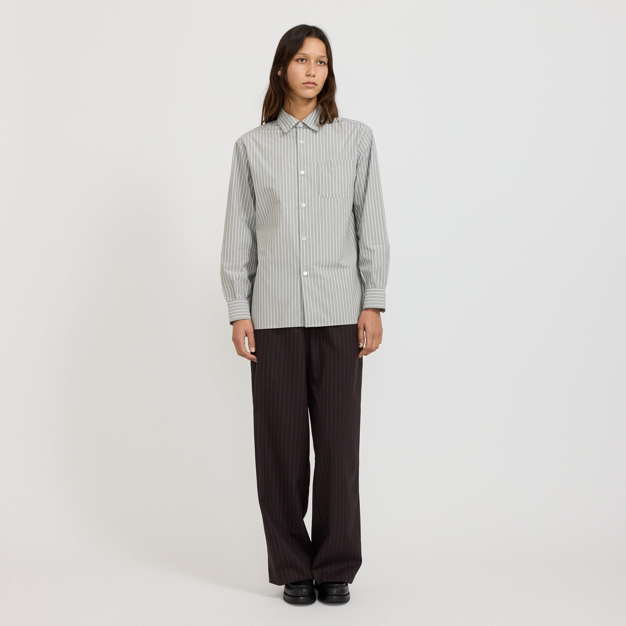 Sela Shirt Green/Grey