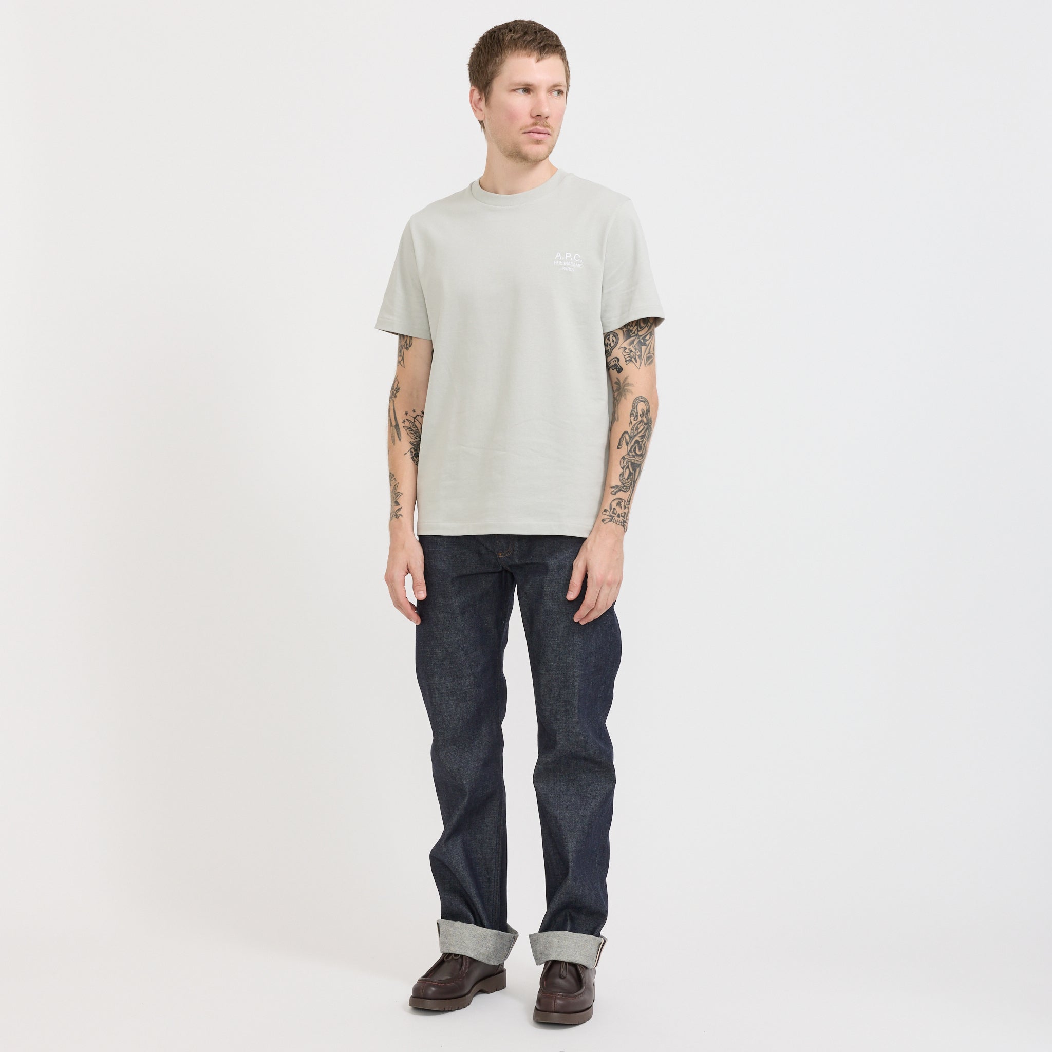 A.P.C. | Standard Rue Madame T-Shirt Lilac/White | Maplestore