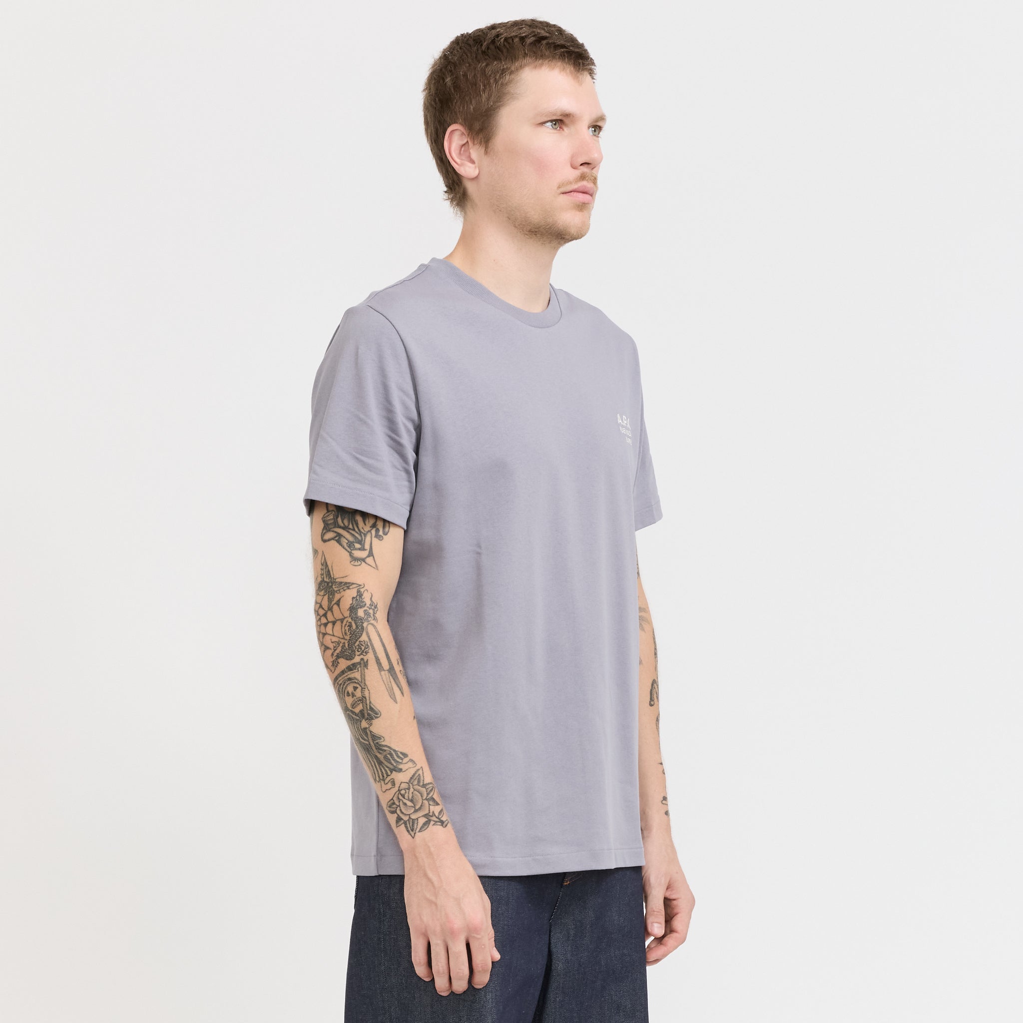 A.P.C. | Standard Rue Madame T-Shirt Blue Grey | Maplestore