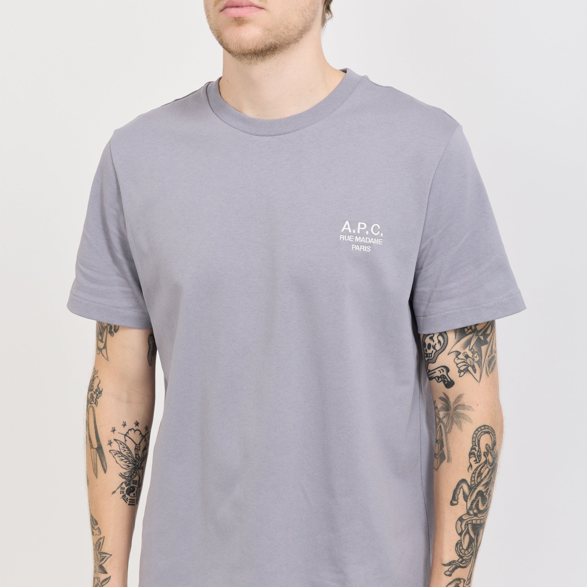A.P.C. | Standard Rue Madame T-Shirt Blue Grey | Maplestore