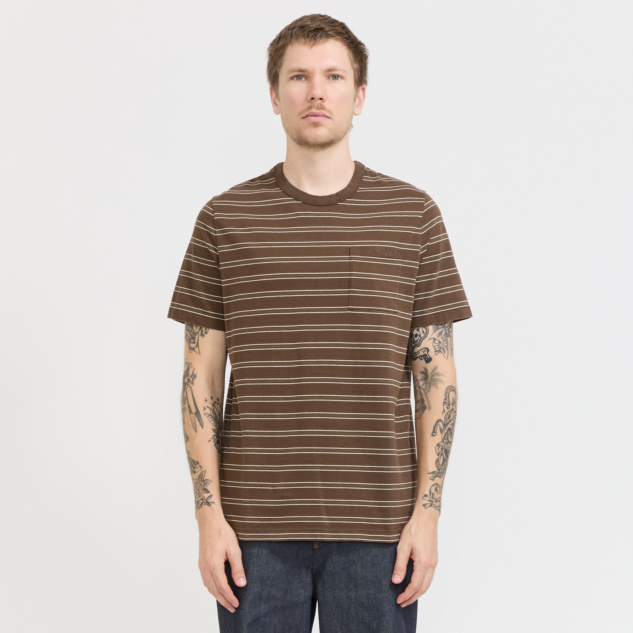Striped T-Shirt Brown | Maplestore