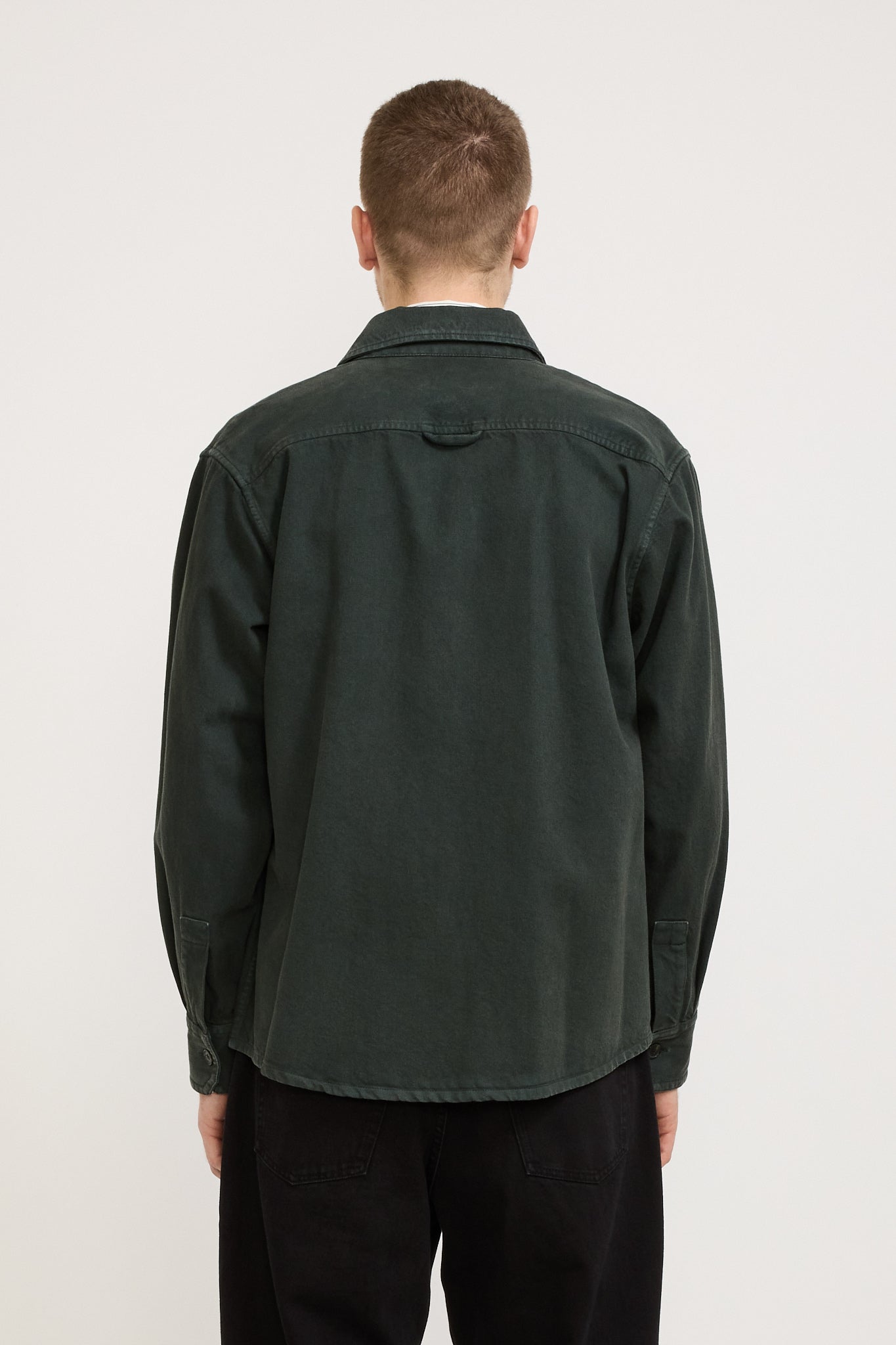 A.P.C. | Basile Brodee Overshirt Dark Green | Maplestore