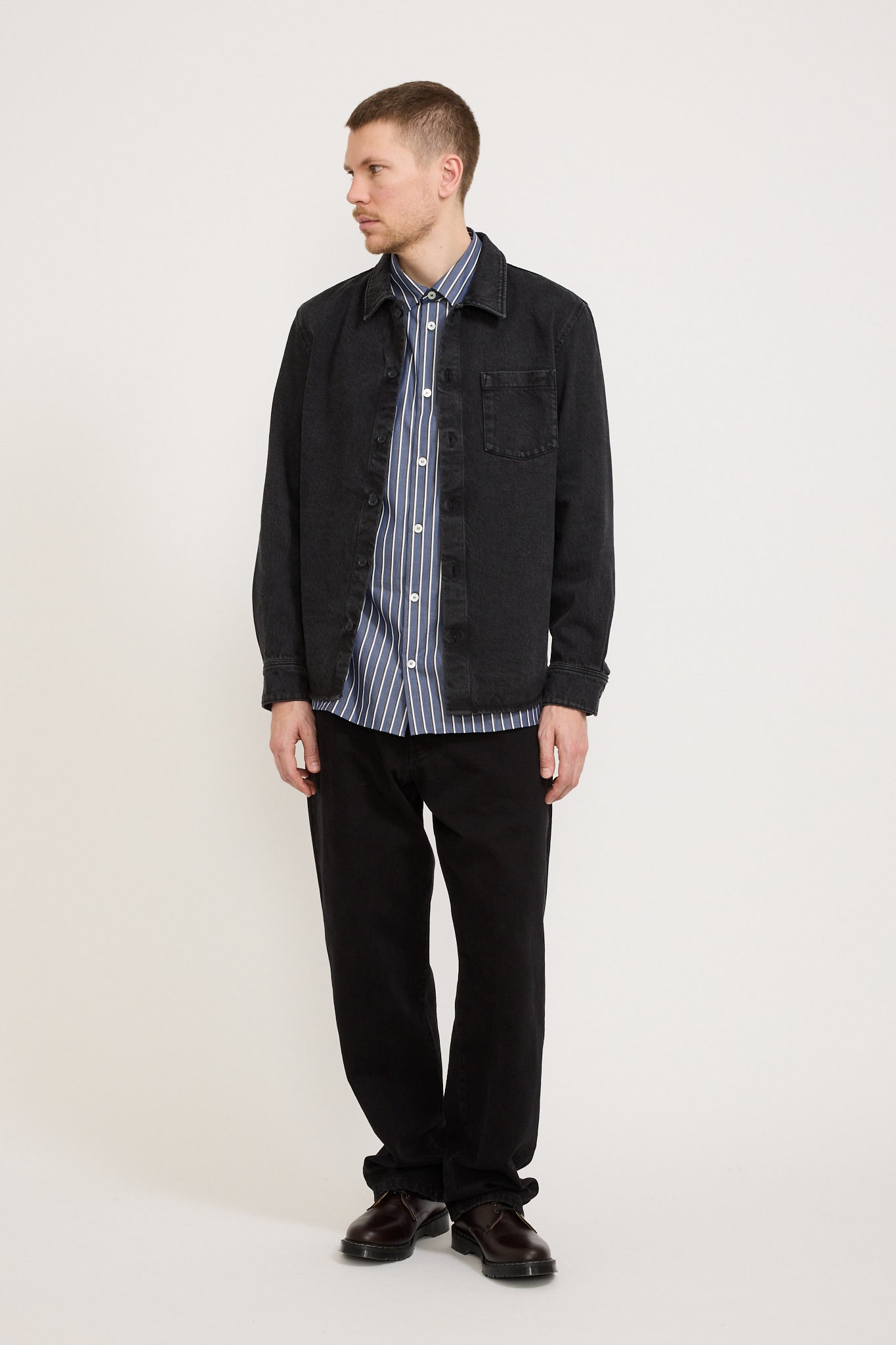 Vittorio Brodee Overshirt Washed Black