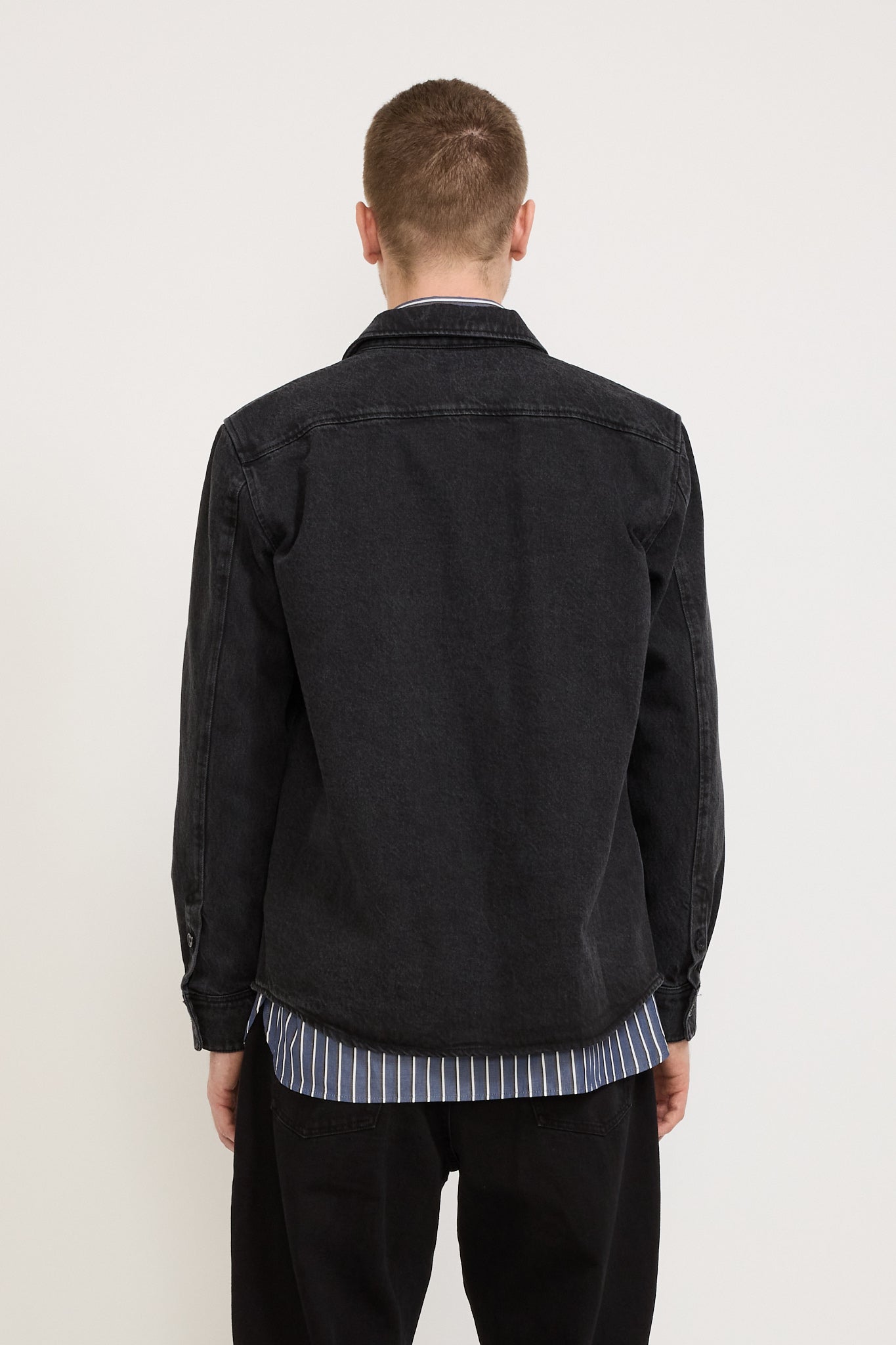 A.P.C. | Vittorio Brodee Overshirt Washed Black | Maplestore