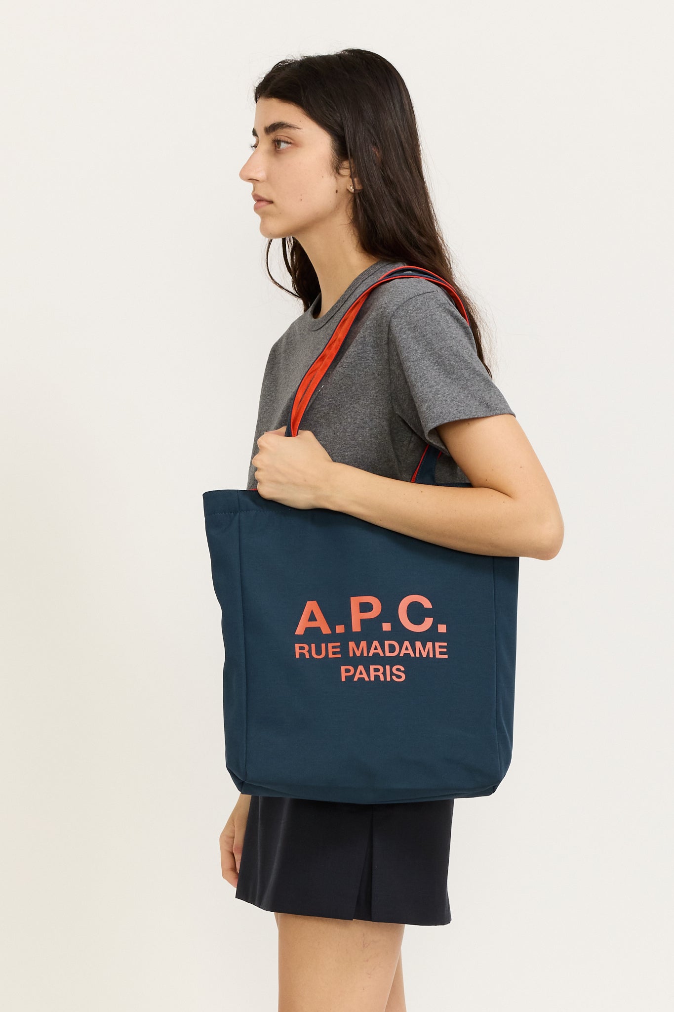 A.P.C. | Lou Rou Madame Reversible Tote Bag Petrol | Maplestore