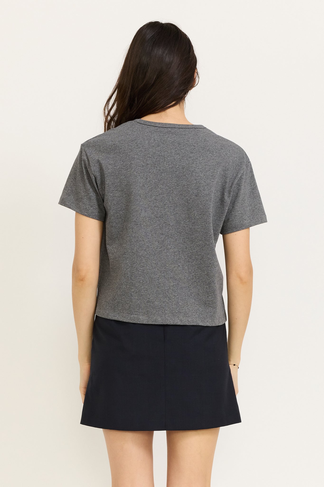 Boxy Petit VPC T-Shirt Heathered Anthracite/White