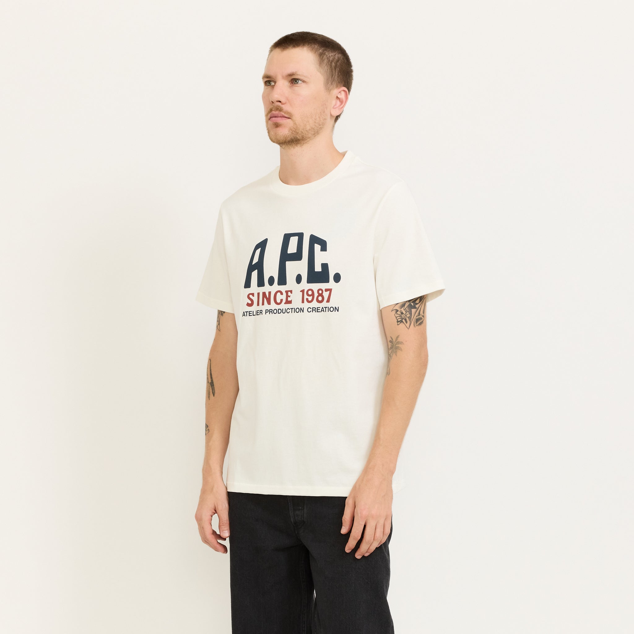 A.P.C. Print Label T-Shirt White | Maplestore