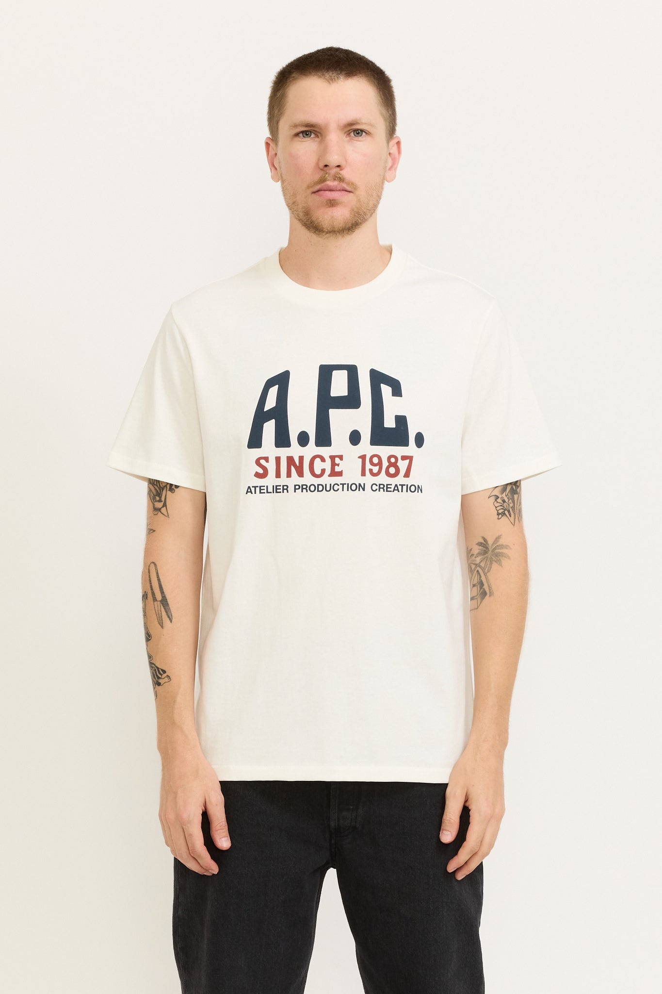 A.P.C. | Print Label T-Shirt White | Maplestore