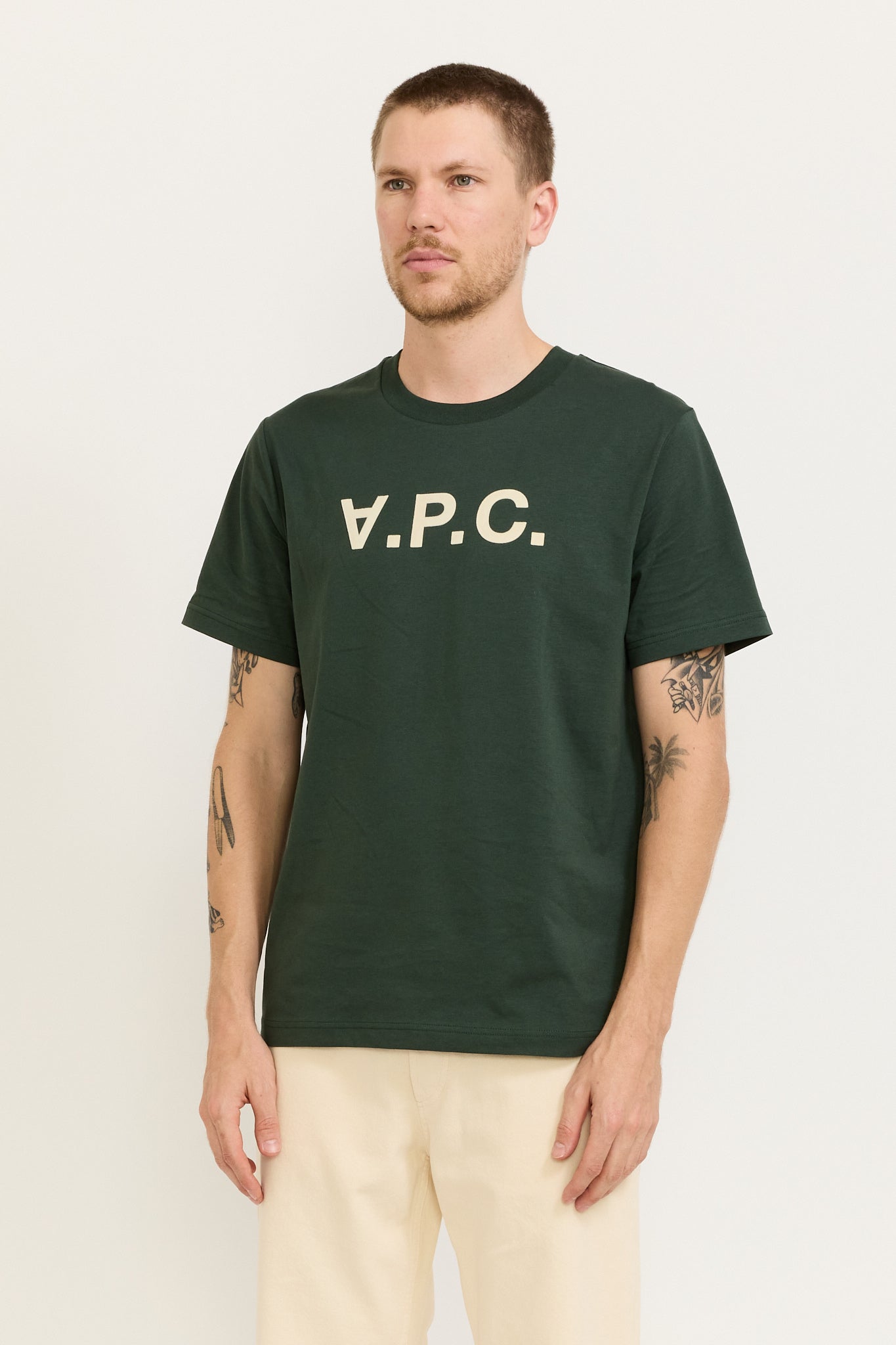 A.P.C. | Standard Grand VPC T-Shirt Dark Green/White | Maplestore