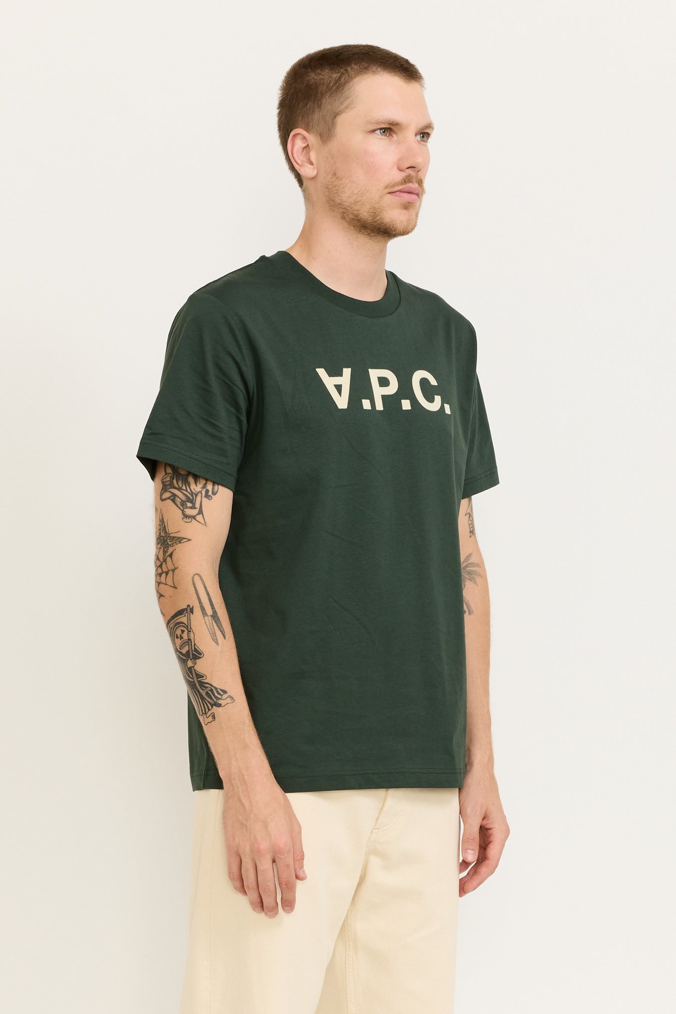 A.P.C. | Standard Grand VPC T-Shirt Dark Green/White | Maplestore