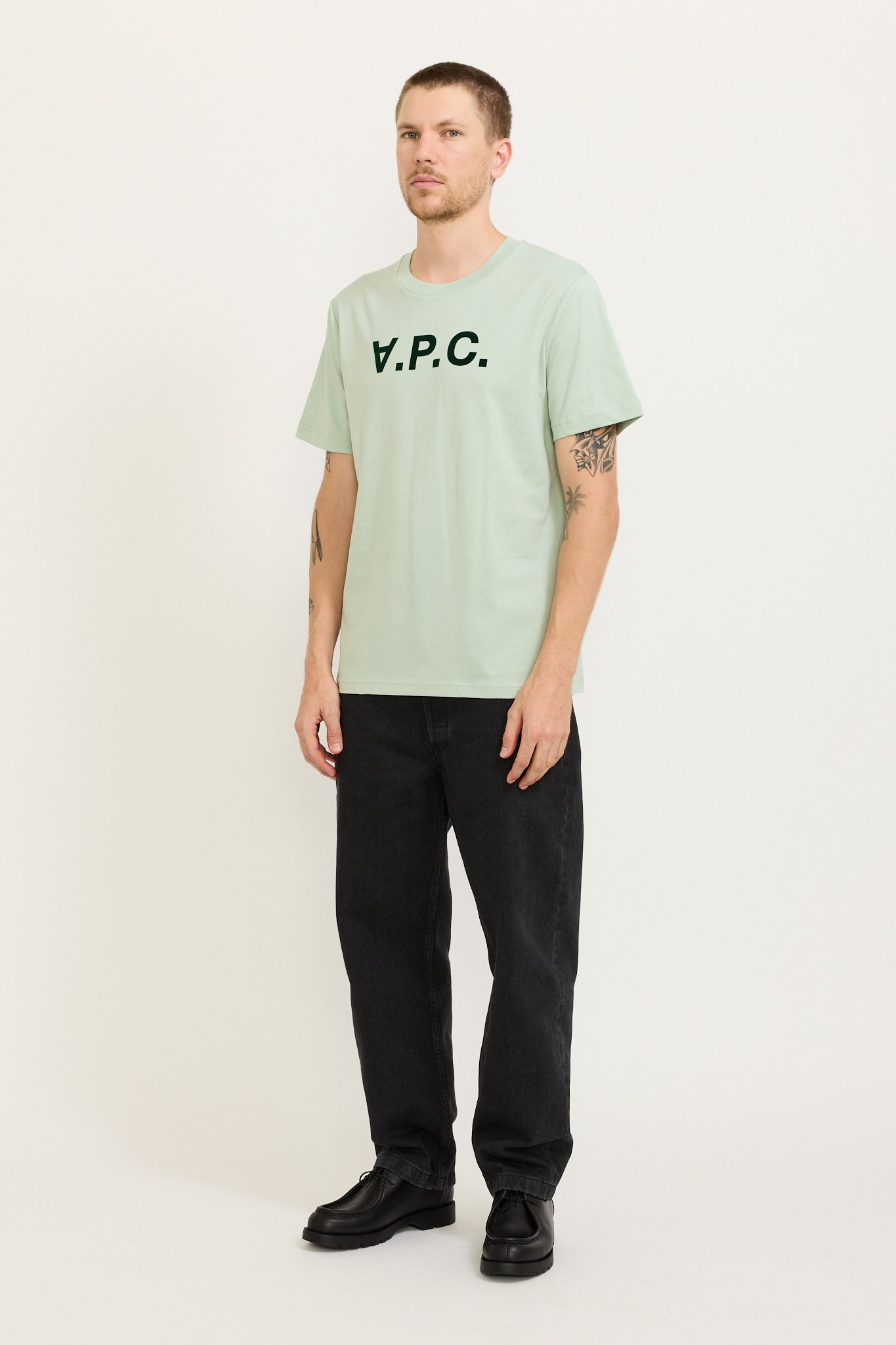 A.P.C. | Standard Grand VPC T-Shirt Water Green/Dark Green | Maplestore