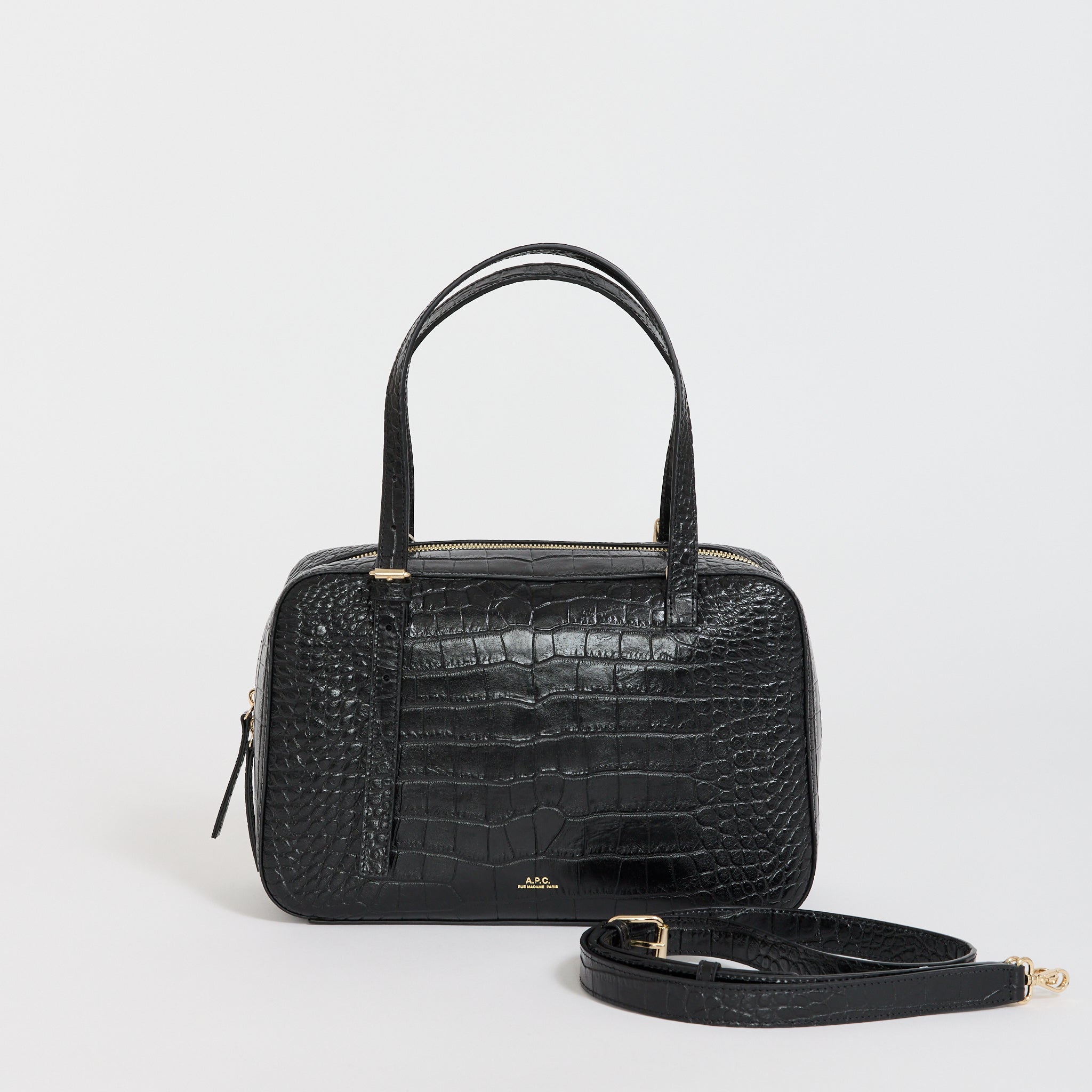 A.P.C. | Virginie Box Bag Textured Noir | Maplestore