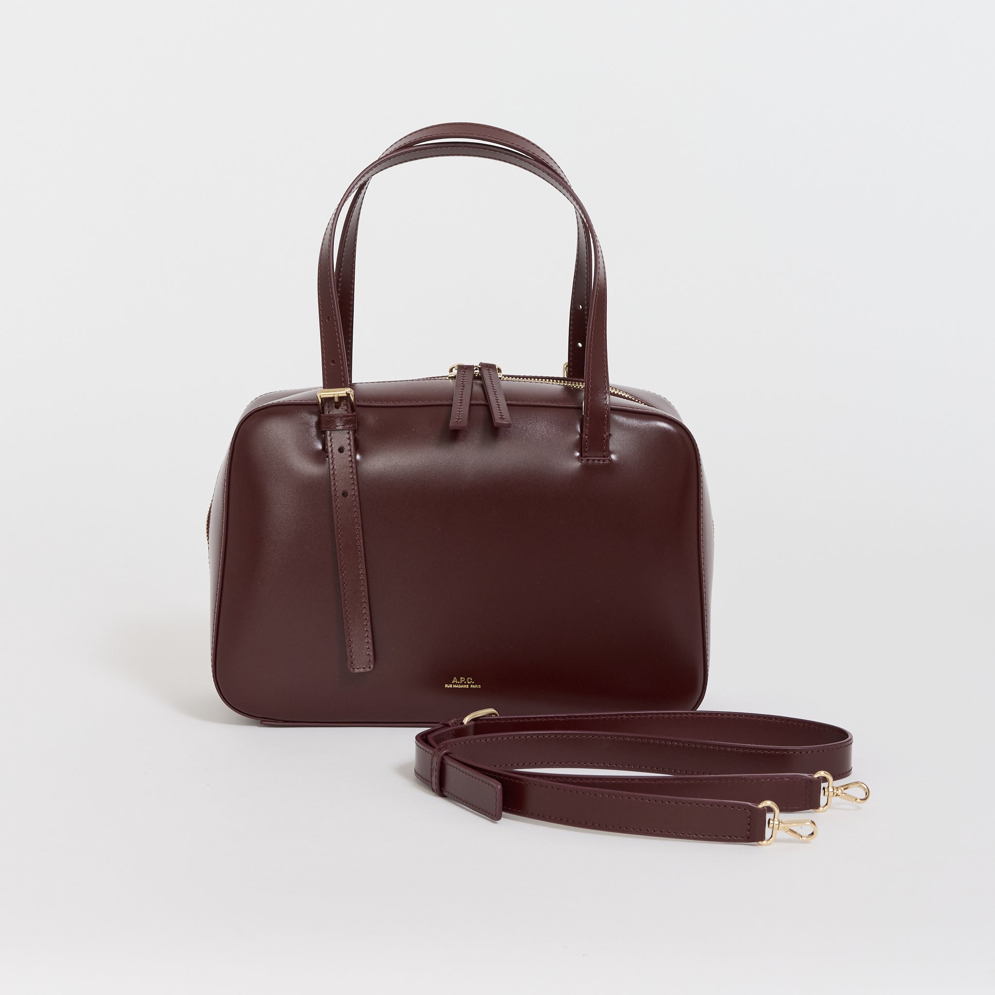 A.P.C. | Virginie Box Bag Vino | Maplestore