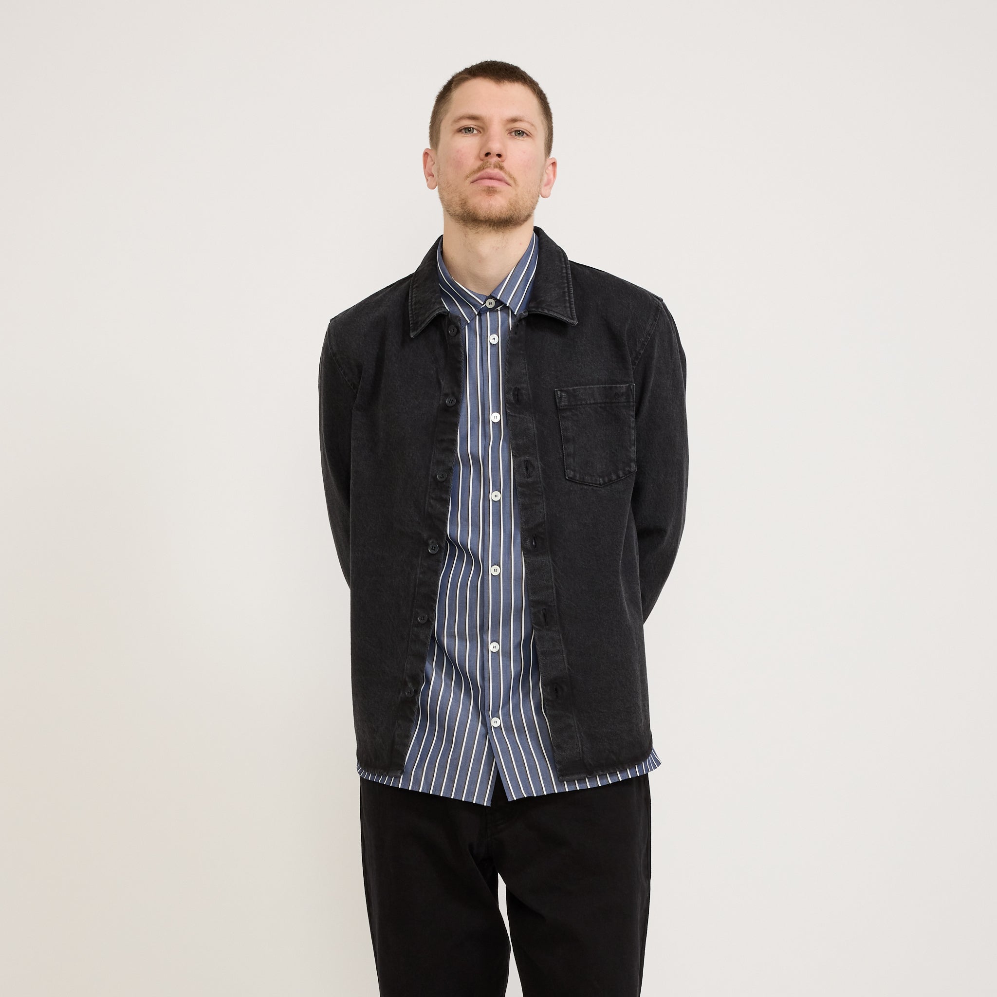 Vittorio Brodee Overshirt Washed Black