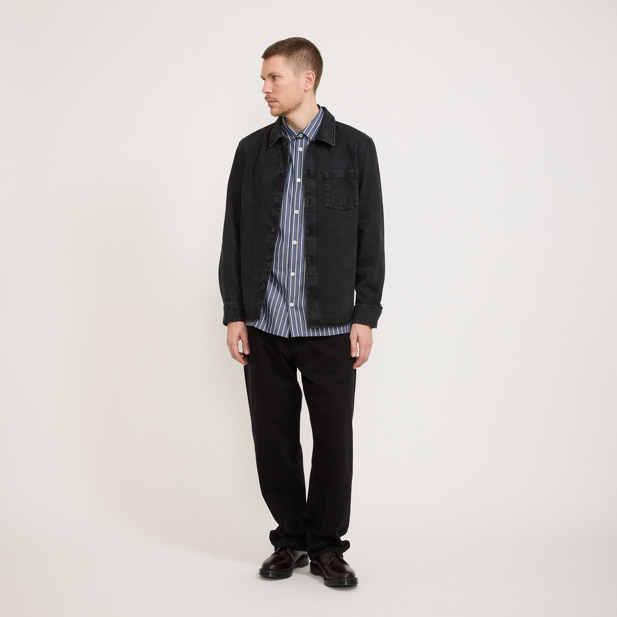 Vittorio Brodee Overshirt Washed Black