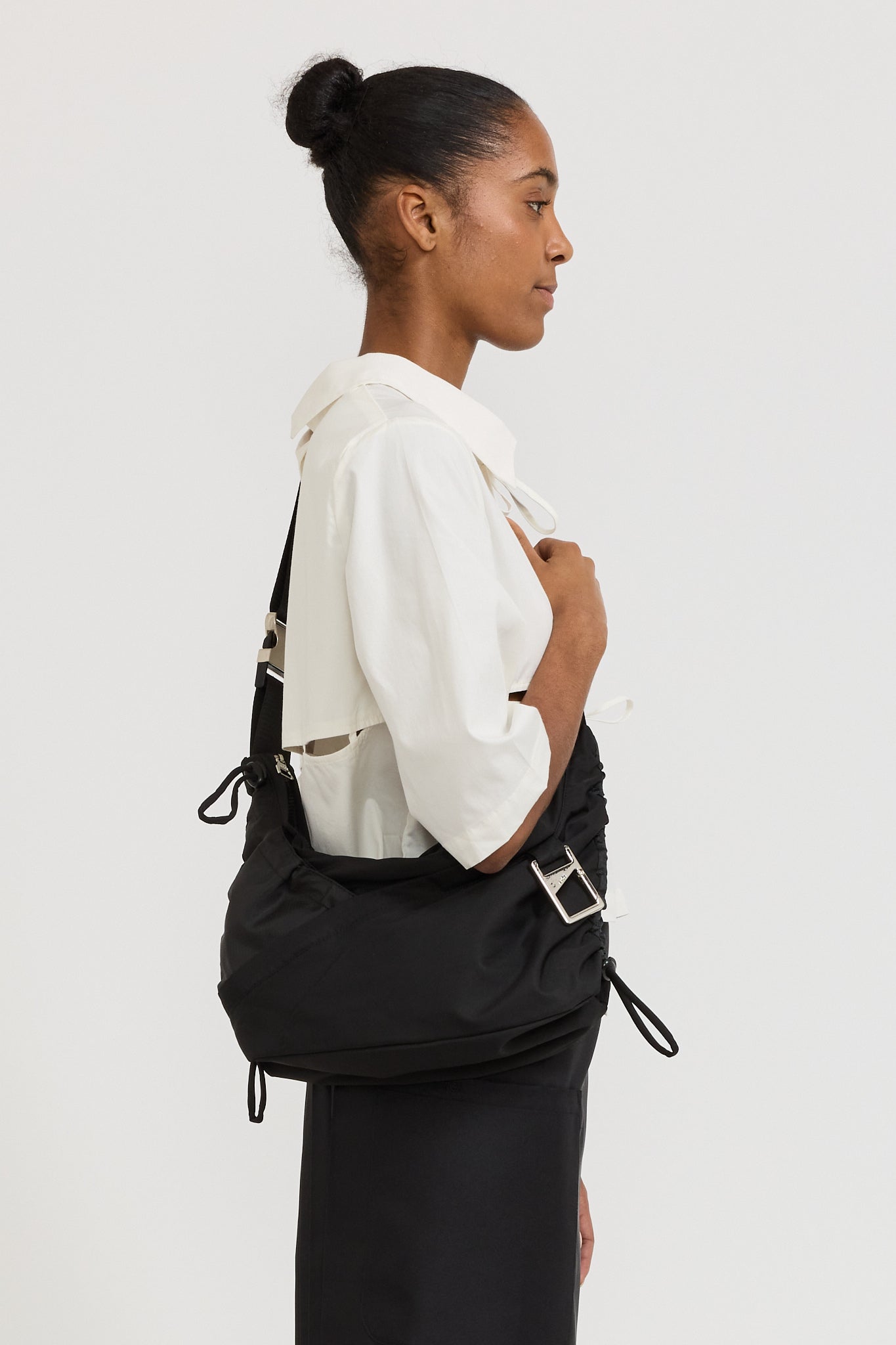 Little Hey Sling Bag Black Criss-Cross
