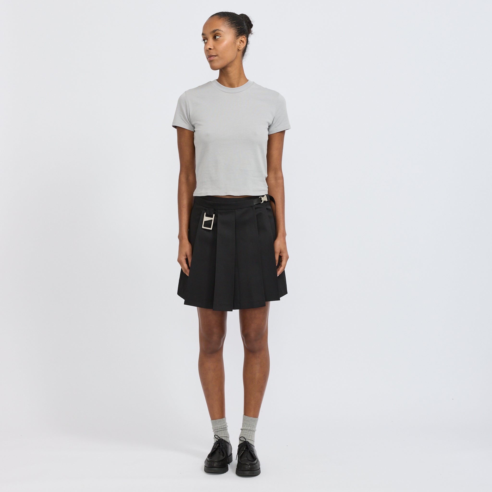 Mini Piece Skirt Black