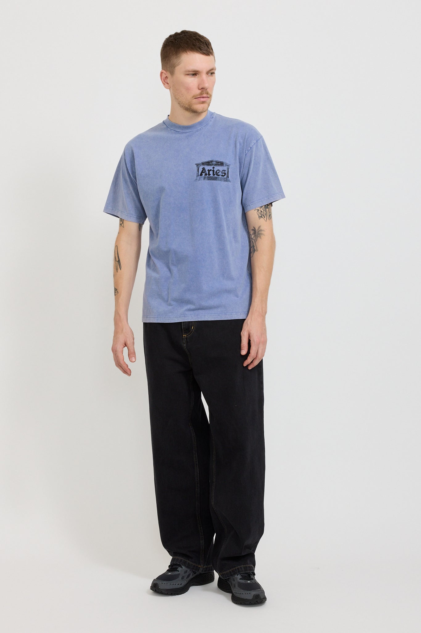 Aries | Aged Ancient Temple SS Tee Blue | Maplestore