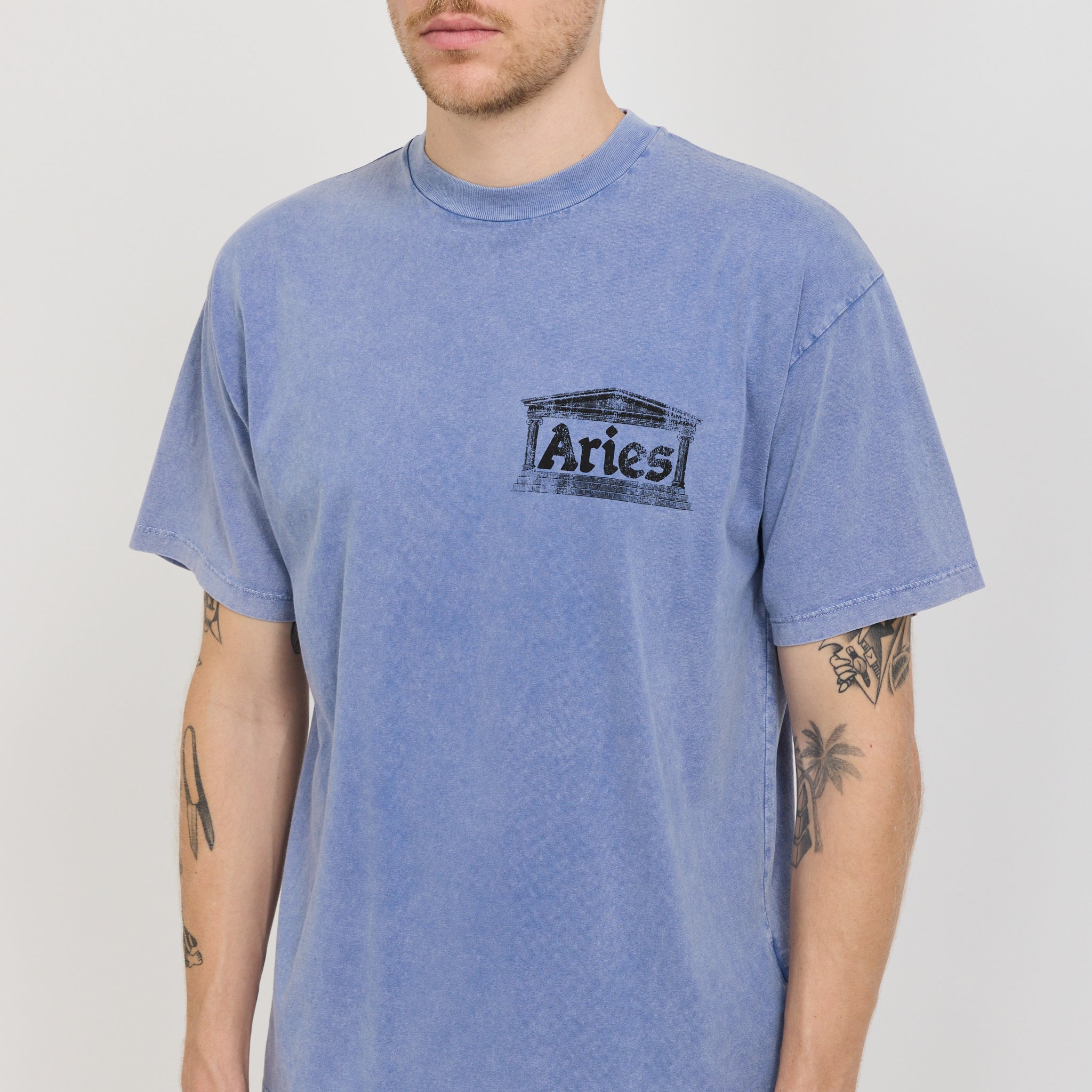 Aries | Aged Ancient Temple SS Tee Blue | Maplestore