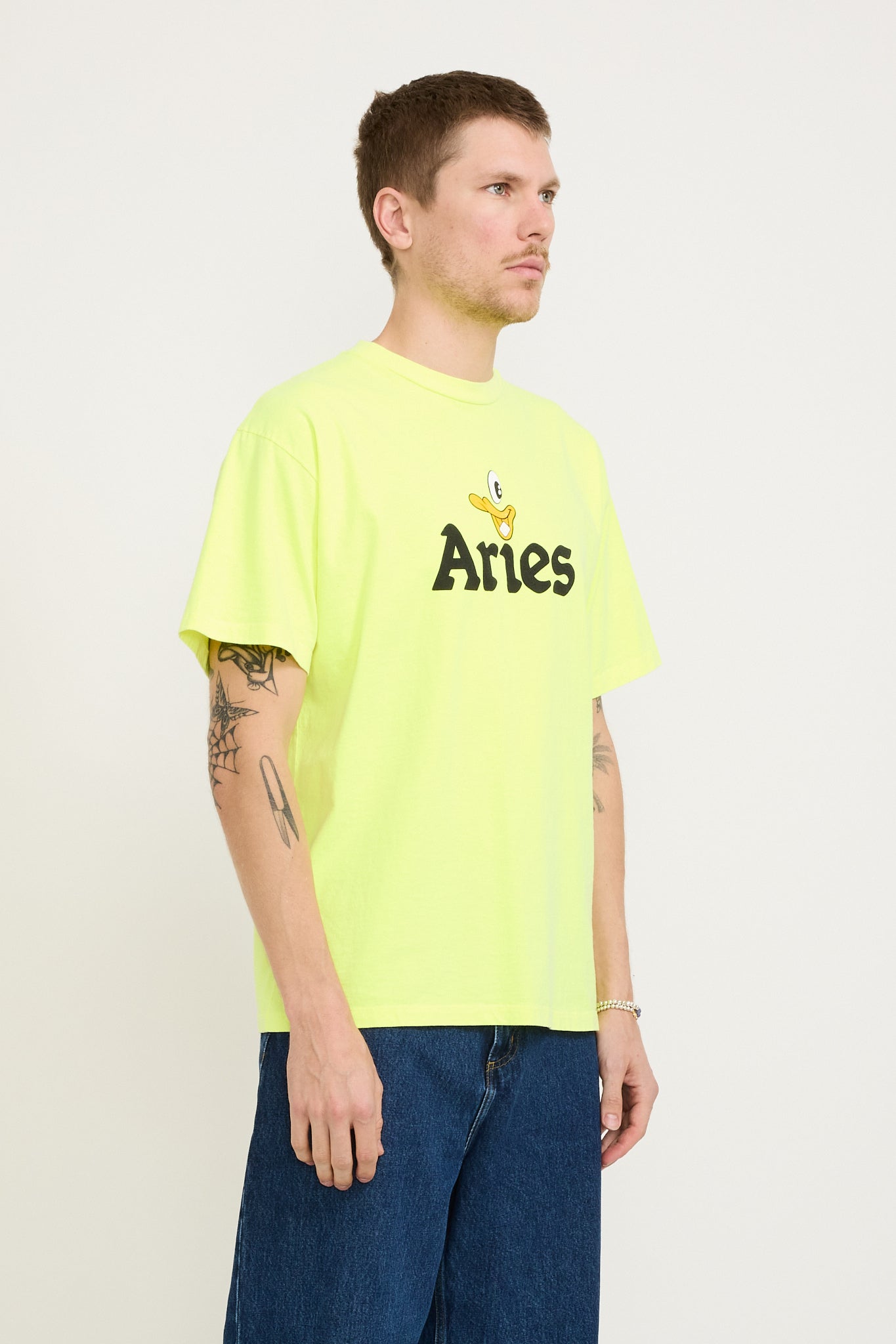 Aries | Aye Duck Fluoro SS Tee Safety Yellow | Maplestore