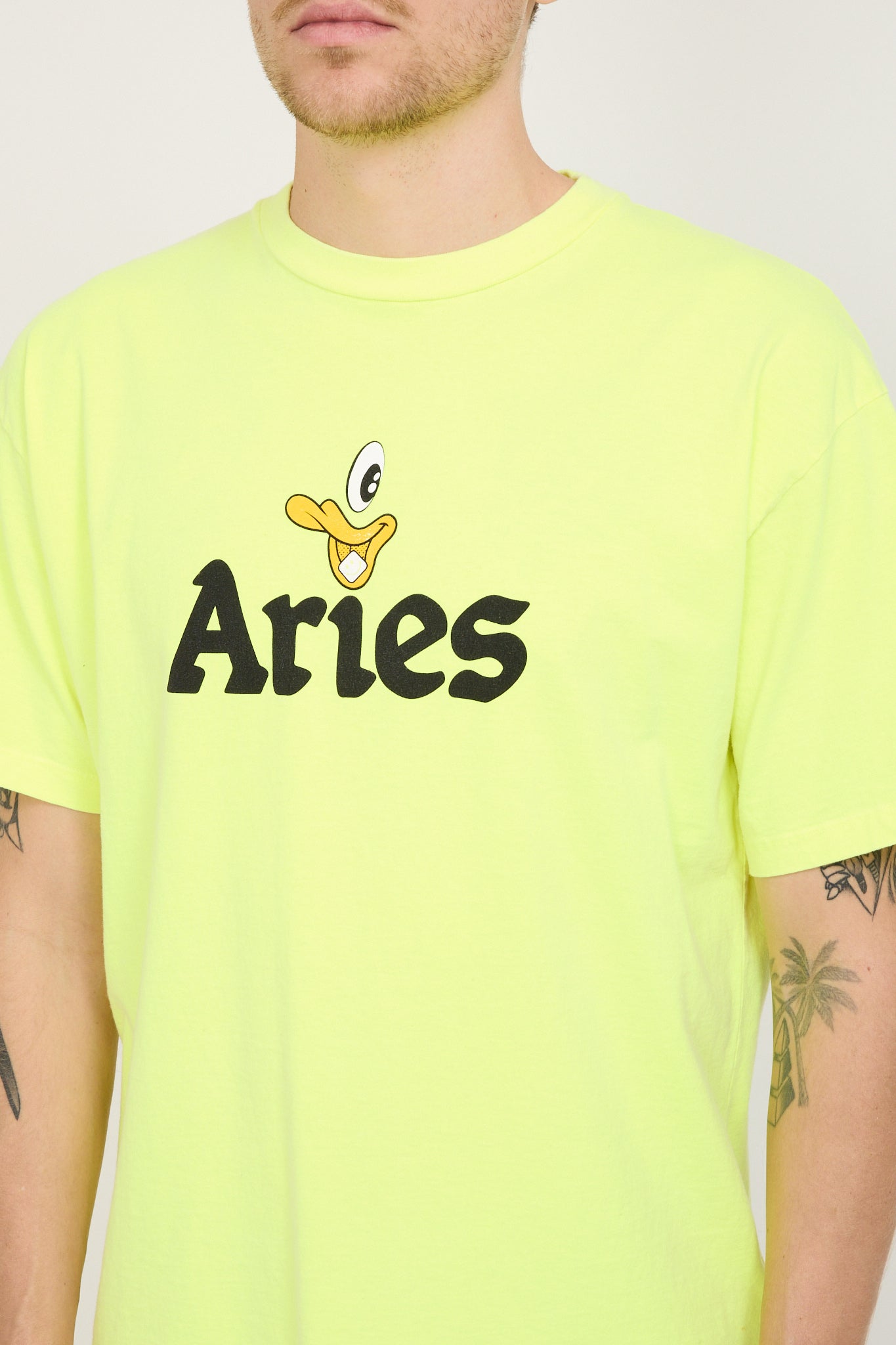 Aries | Aye Duck Fluoro SS Tee Safety Yellow | Maplestore