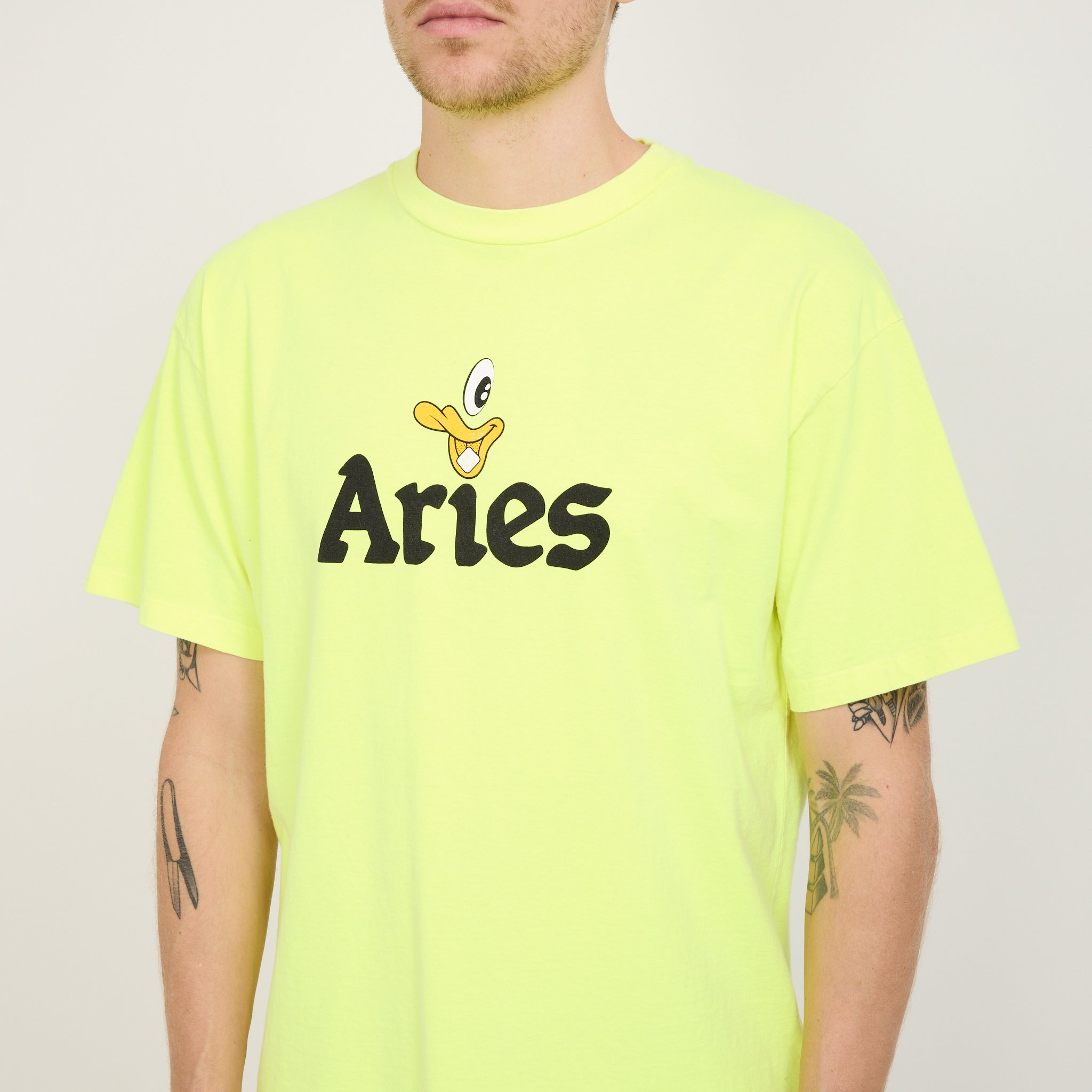 Aries | Aye Duck Fluoro SS Tee Safety Yellow | Maplestore