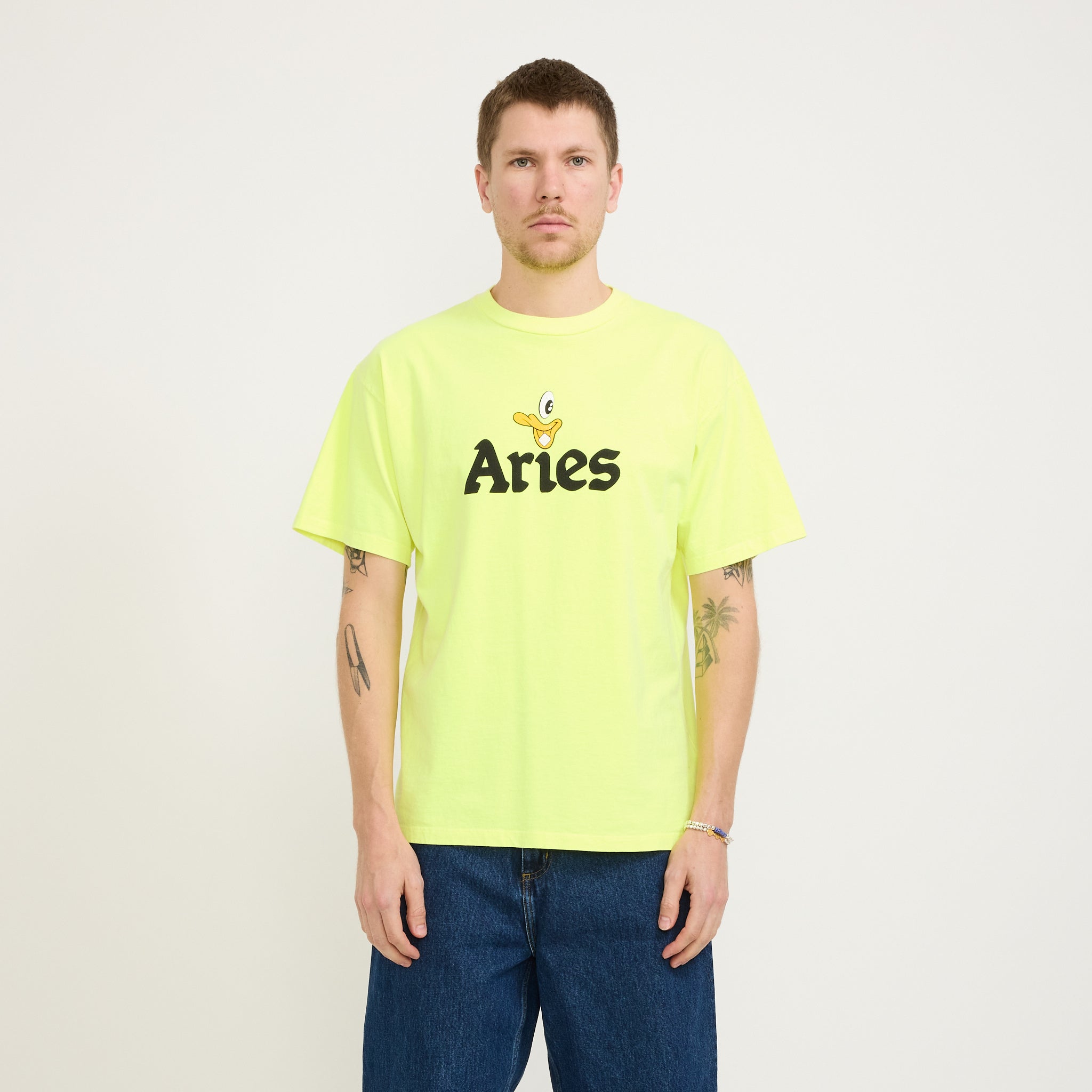 Aries | Aye Duck Fluoro SS Tee Safety Yellow | Maplestore