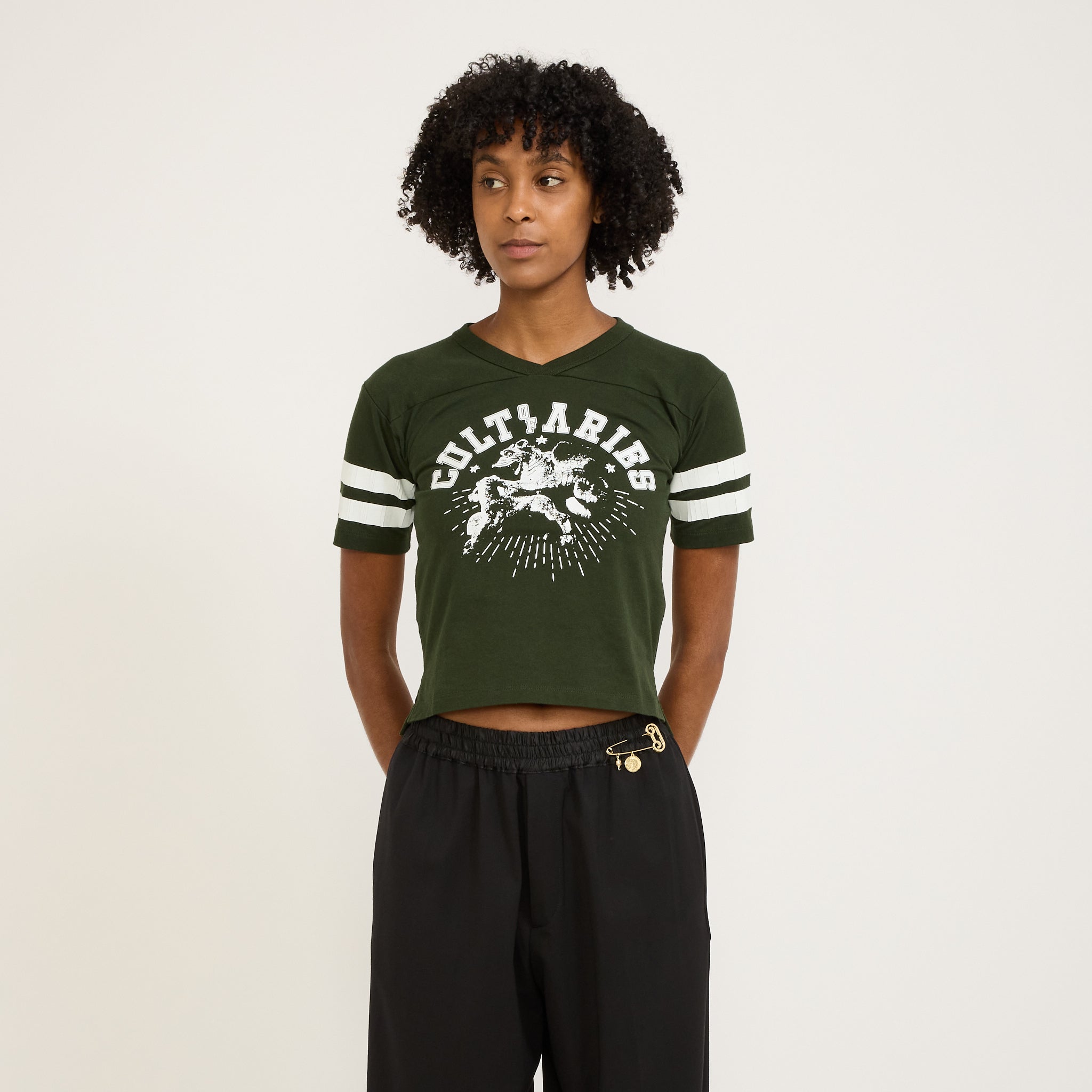 Aries | Cult Of Varsity SS Tee Baby Forest Green | Maplestore