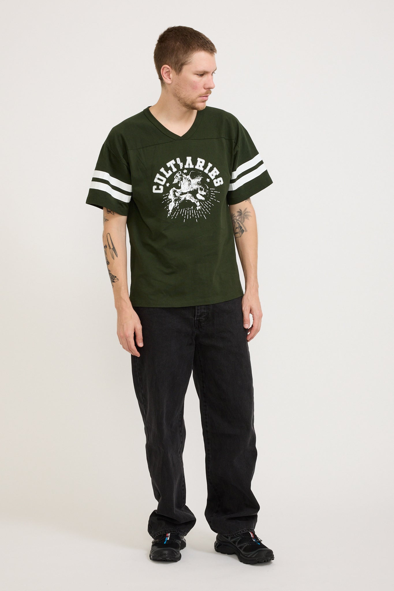 Cult Of Varsity SS Tee Forest Green
