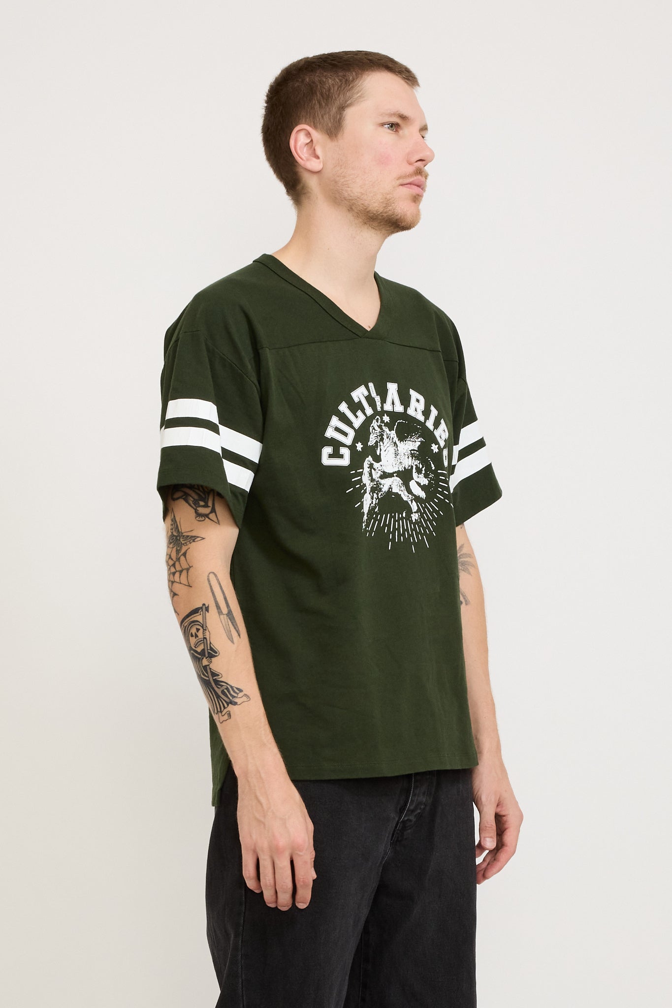 Cult Of Varsity SS Tee Forest Green