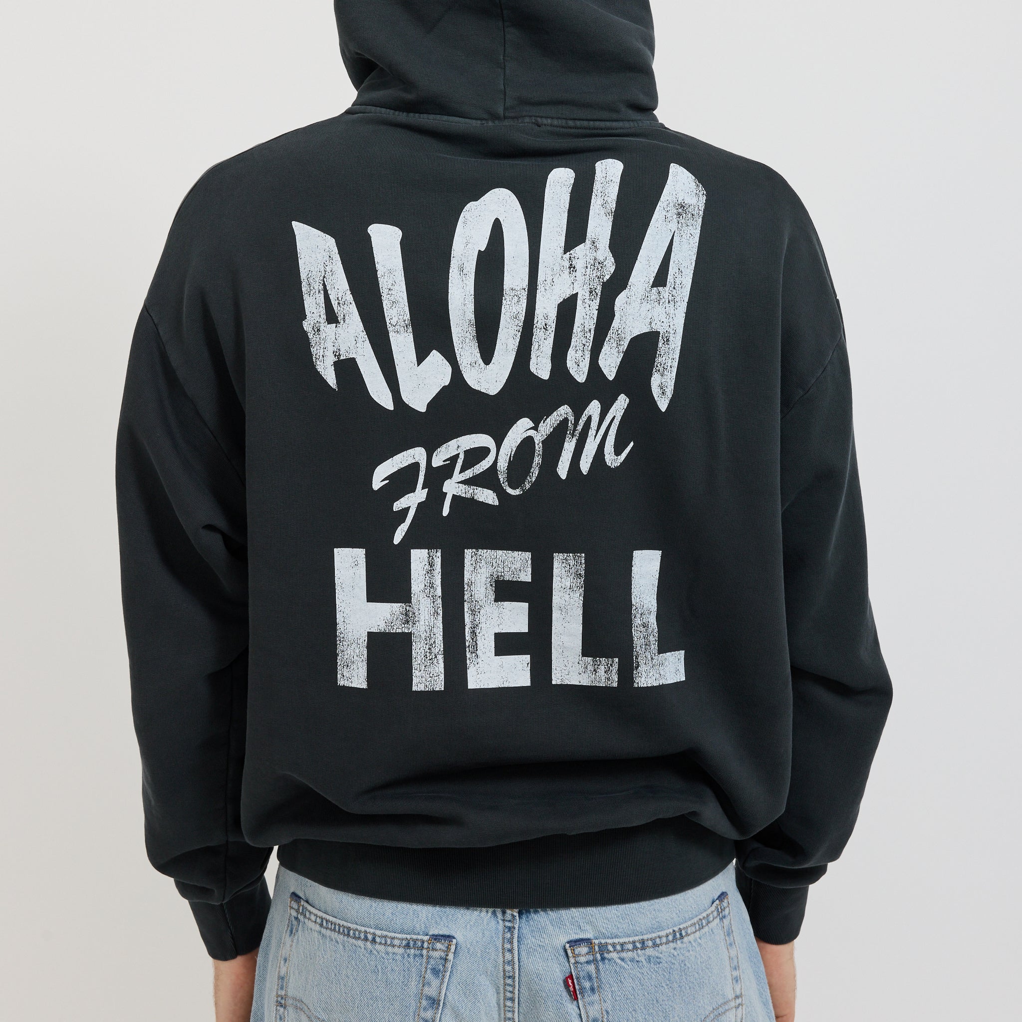 Faded Aloha From Hell Hoodie Black