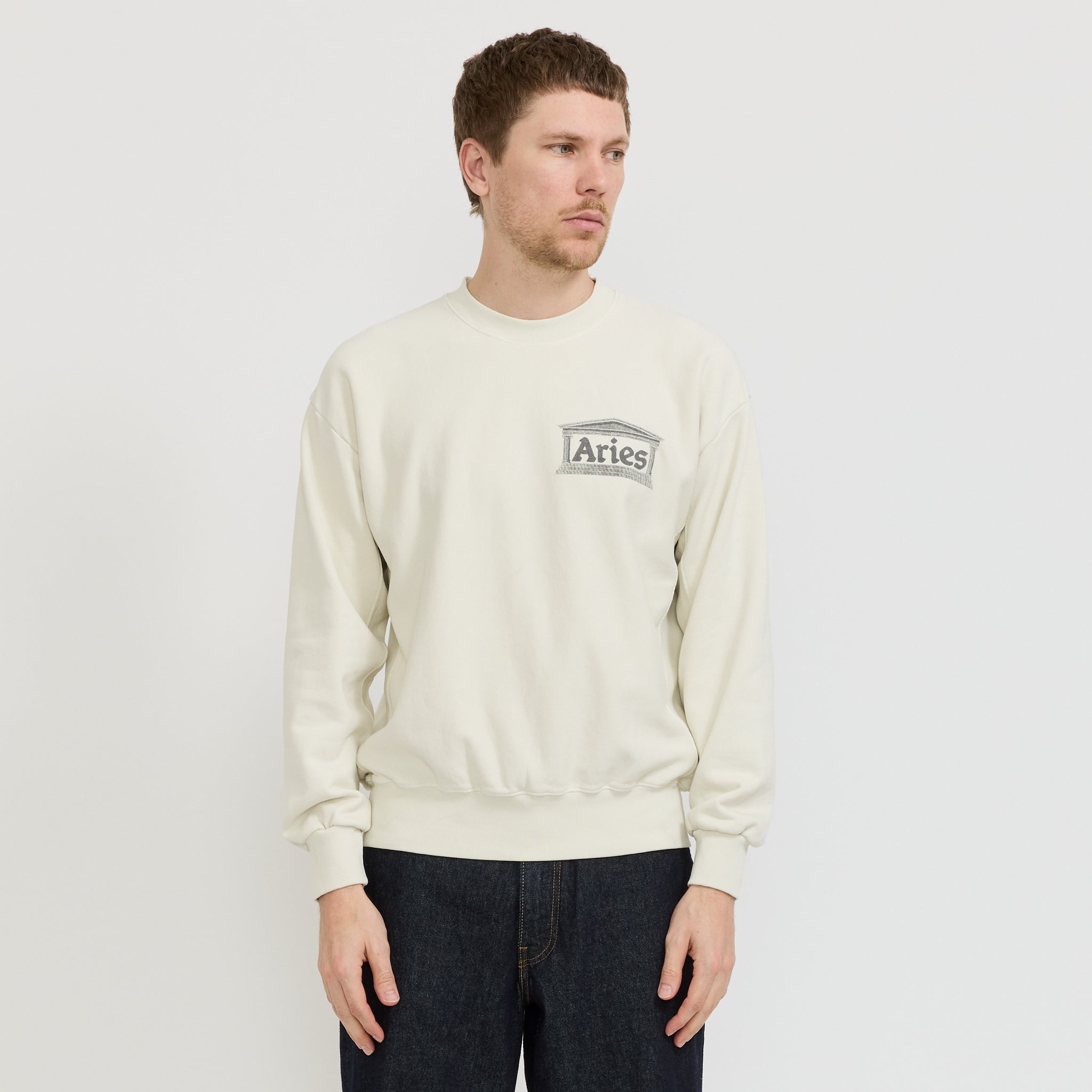 Premium Aged Temple Sweatshirt Off White