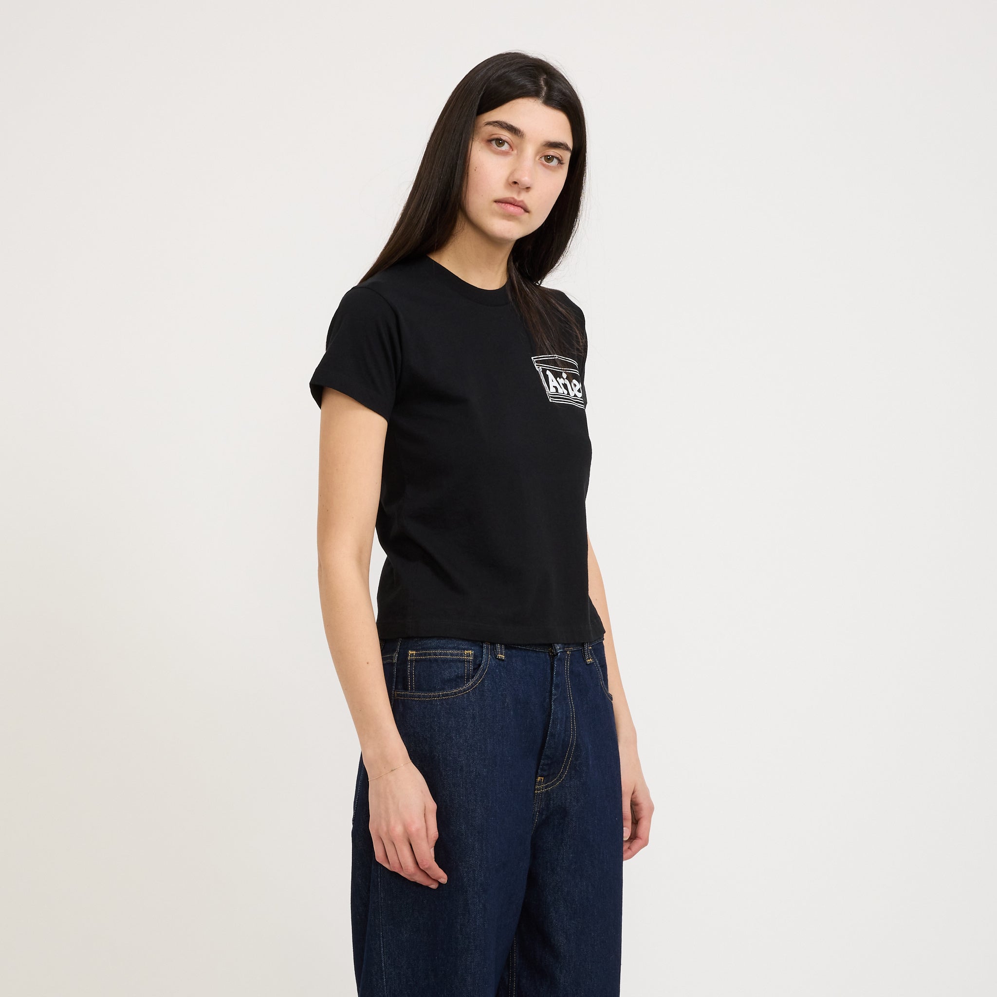 Aries | Temple SS Tee Baby Black | Maplestore