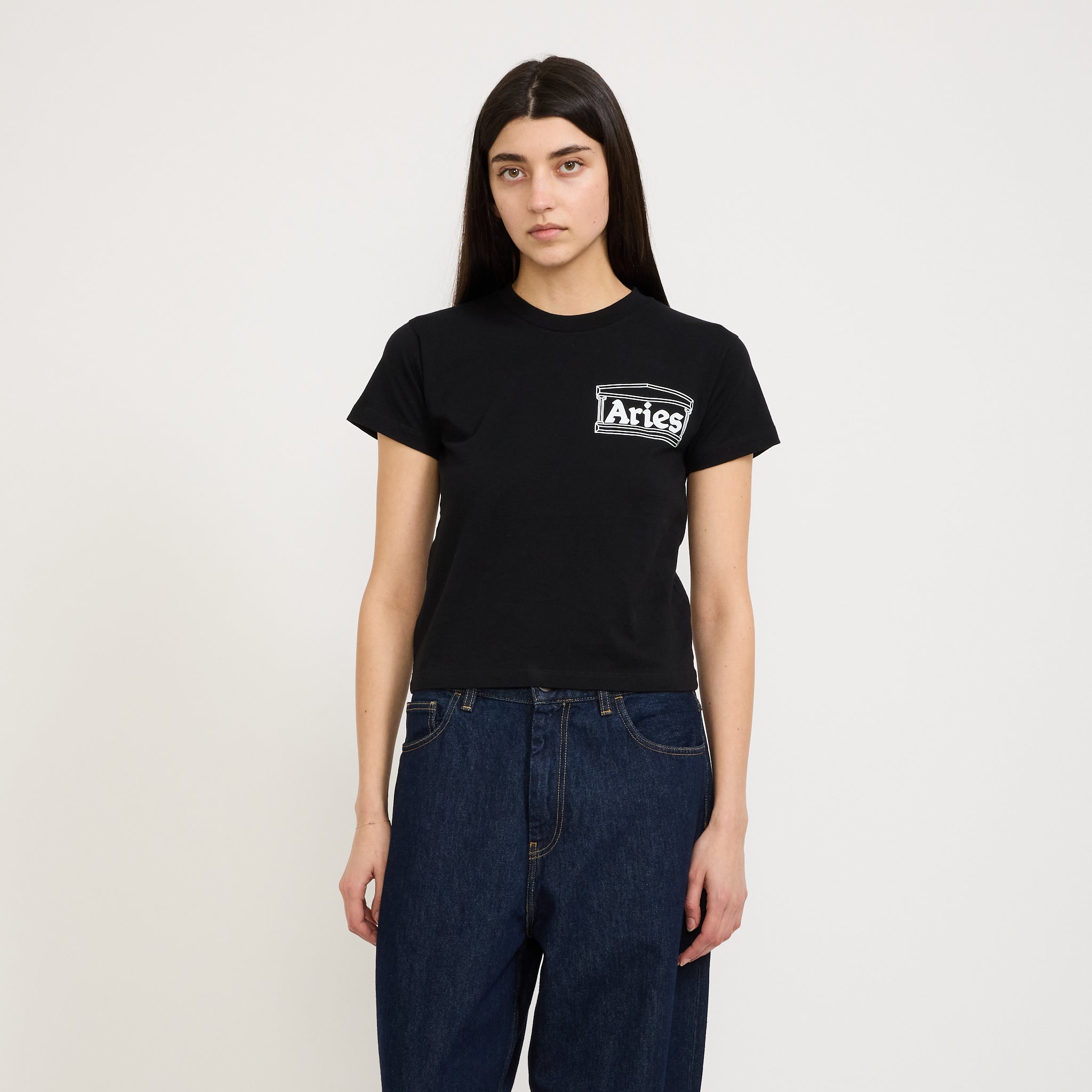 Aries | Temple SS Tee Baby Black | Maplestore