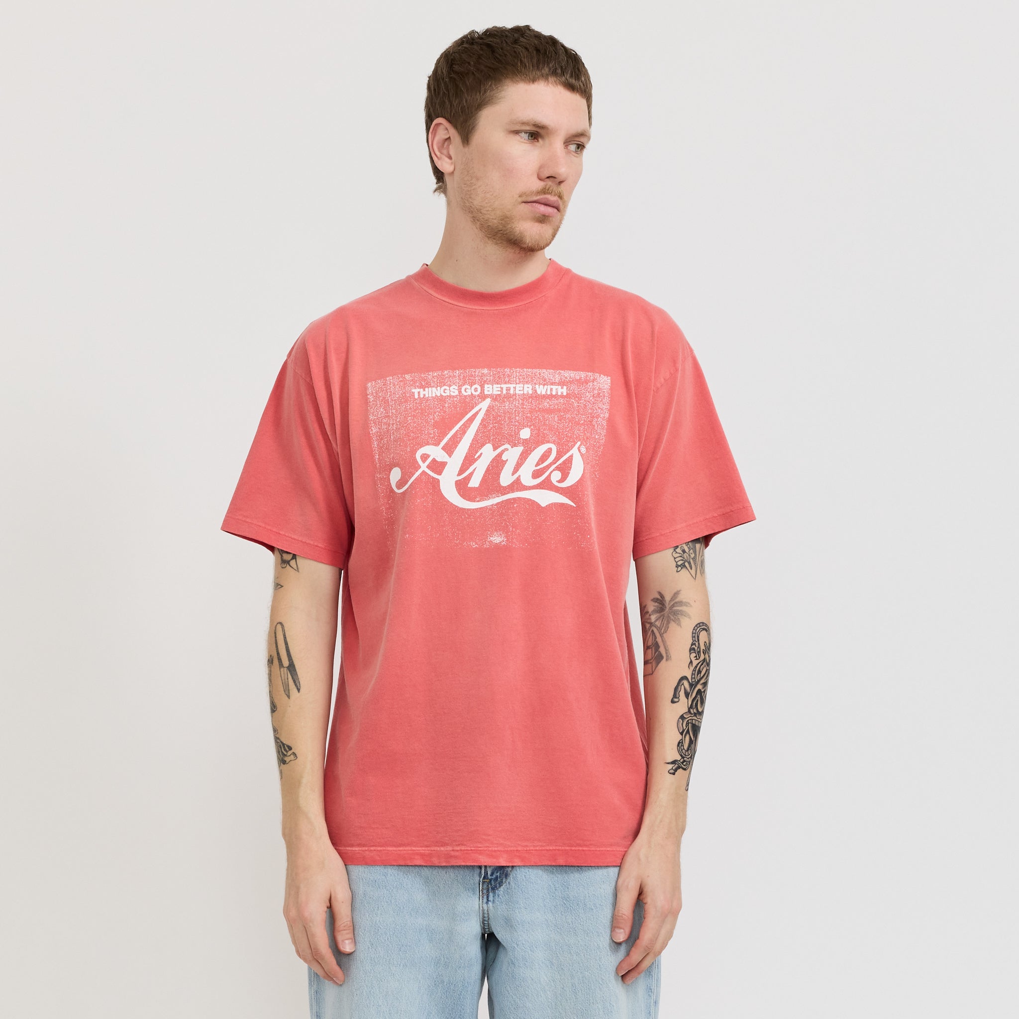 Sunbleached Cola SS Tee Red