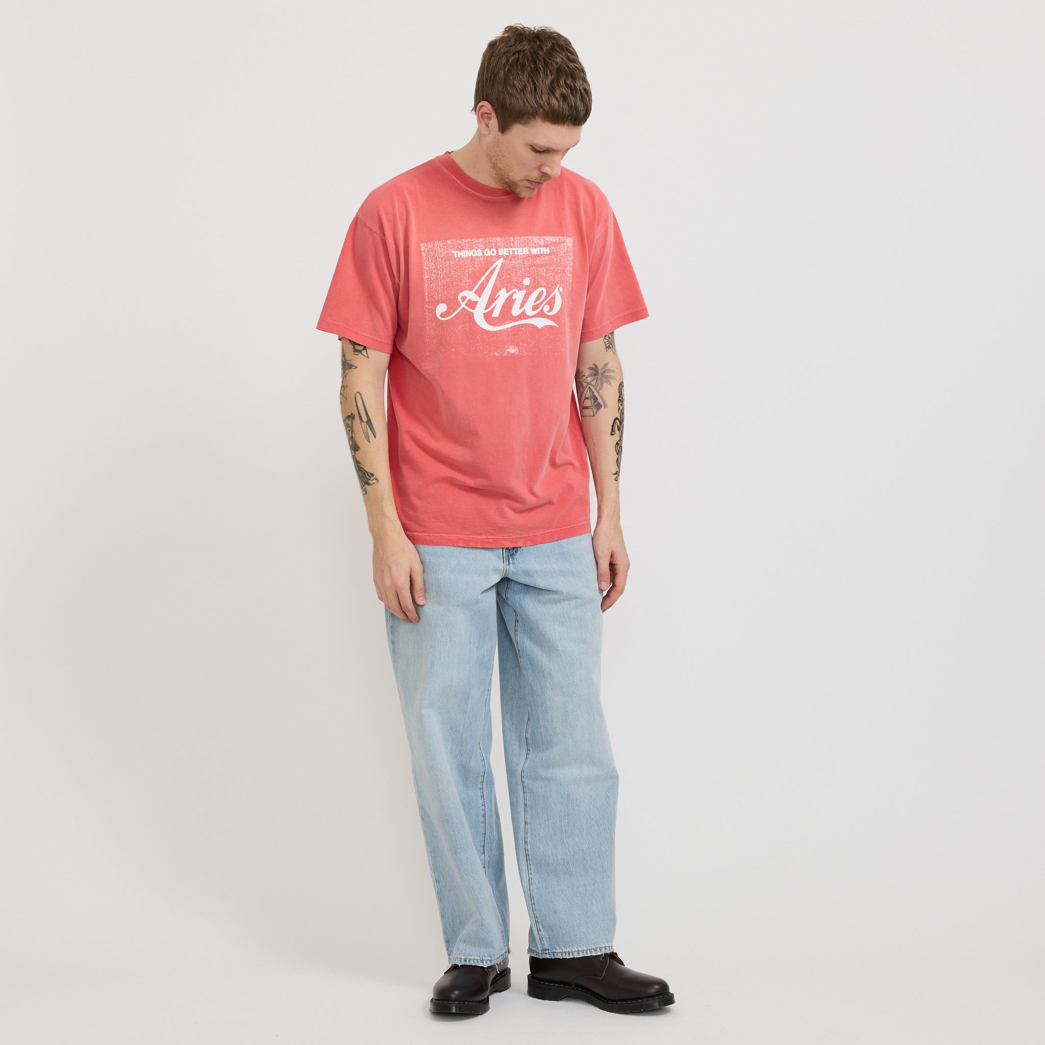 Sunbleached Cola SS Tee Red