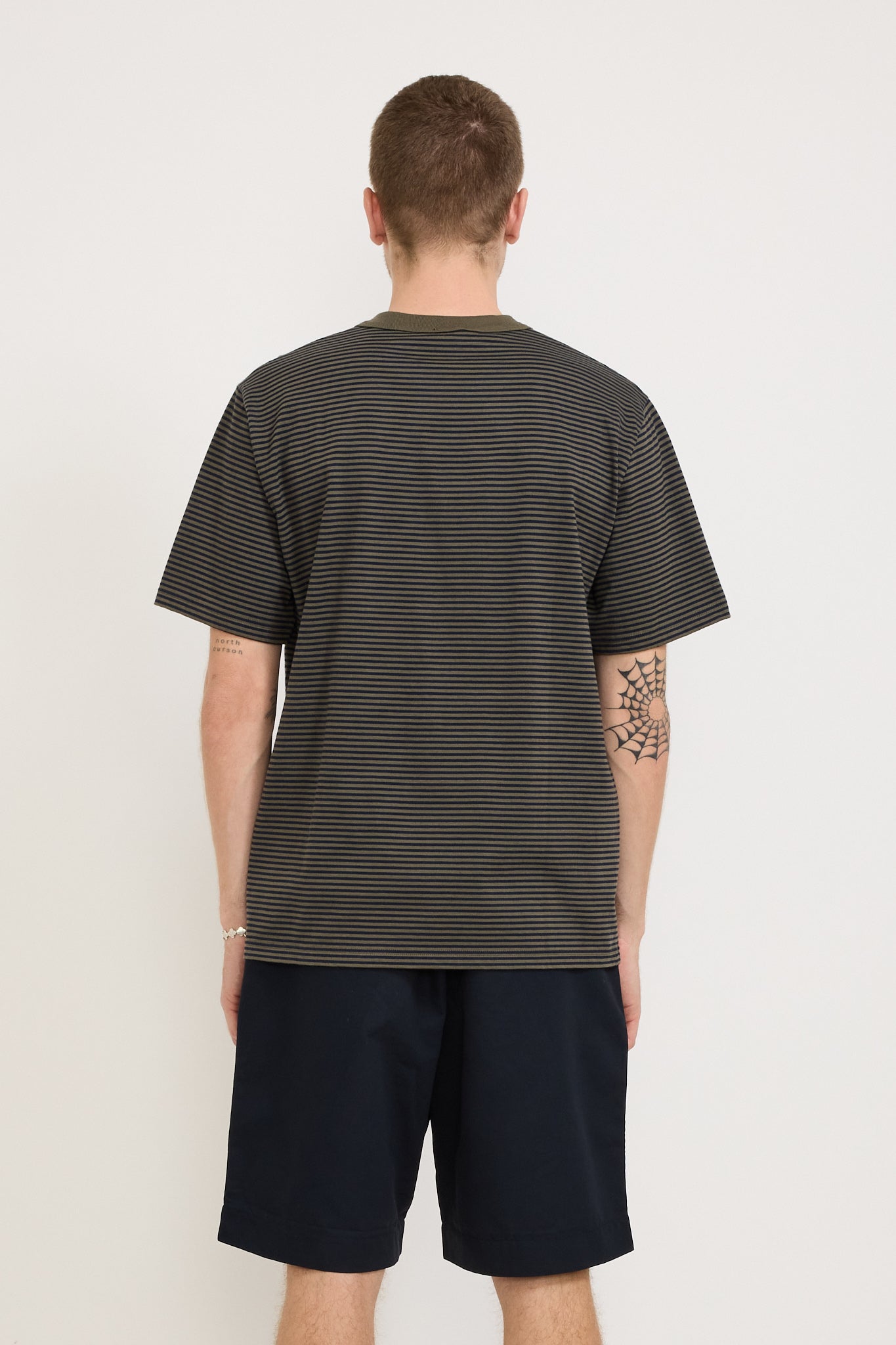 Armor Lux | Striped Heritage T-Shirt Caccia/Marine Deep Navy | Maplestore