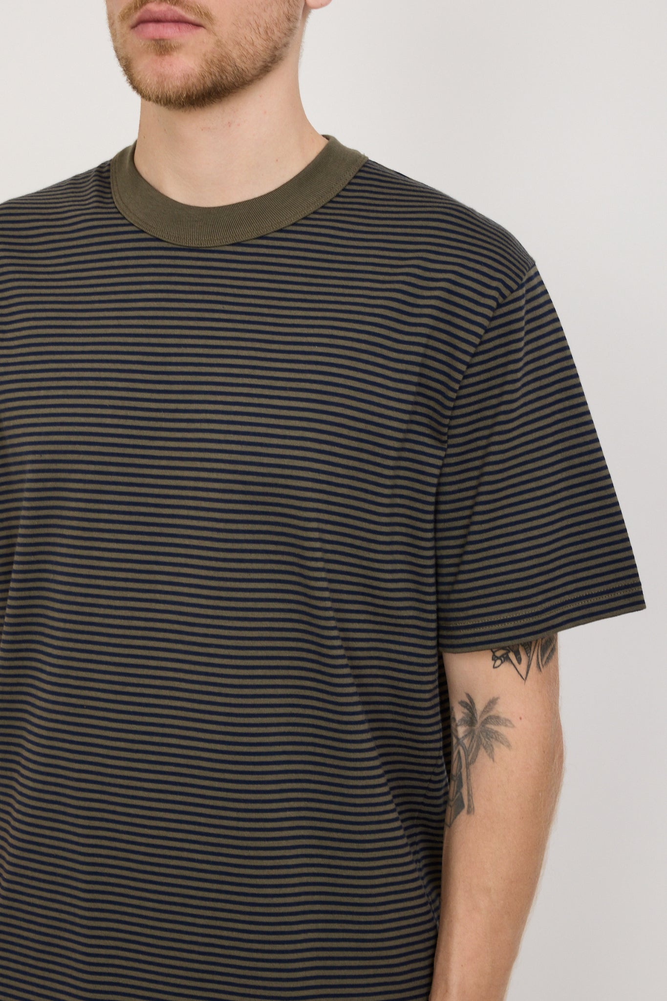 Armor Lux | Striped Heritage T-Shirt Caccia/Marine Deep Navy | Maplestore
