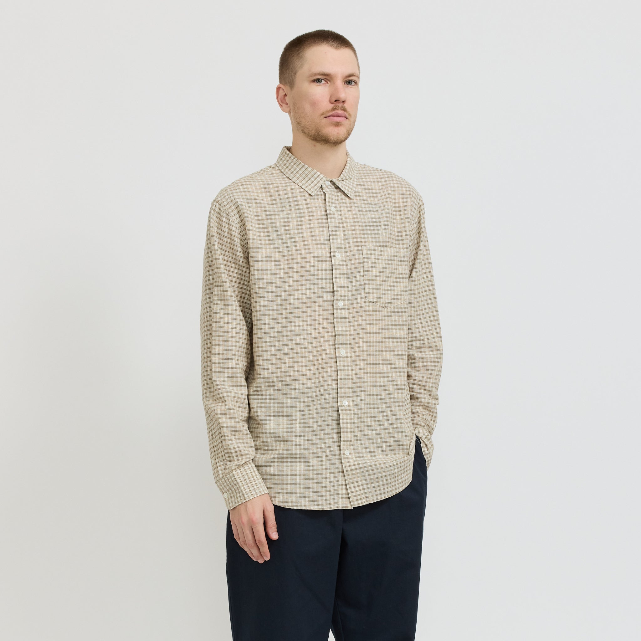 Liam Check Long Sleeve Shirt Sorrel Check