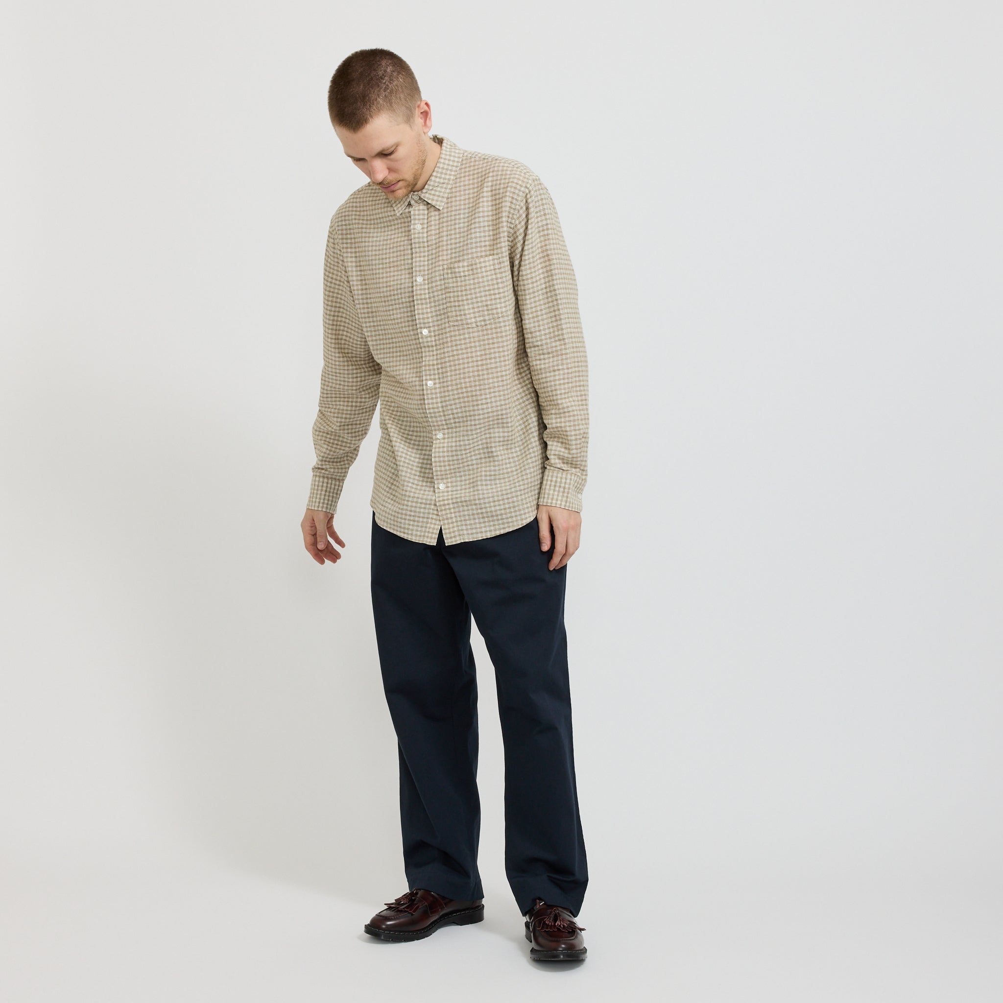 Liam Check Long Sleeve Shirt Sorrel Check